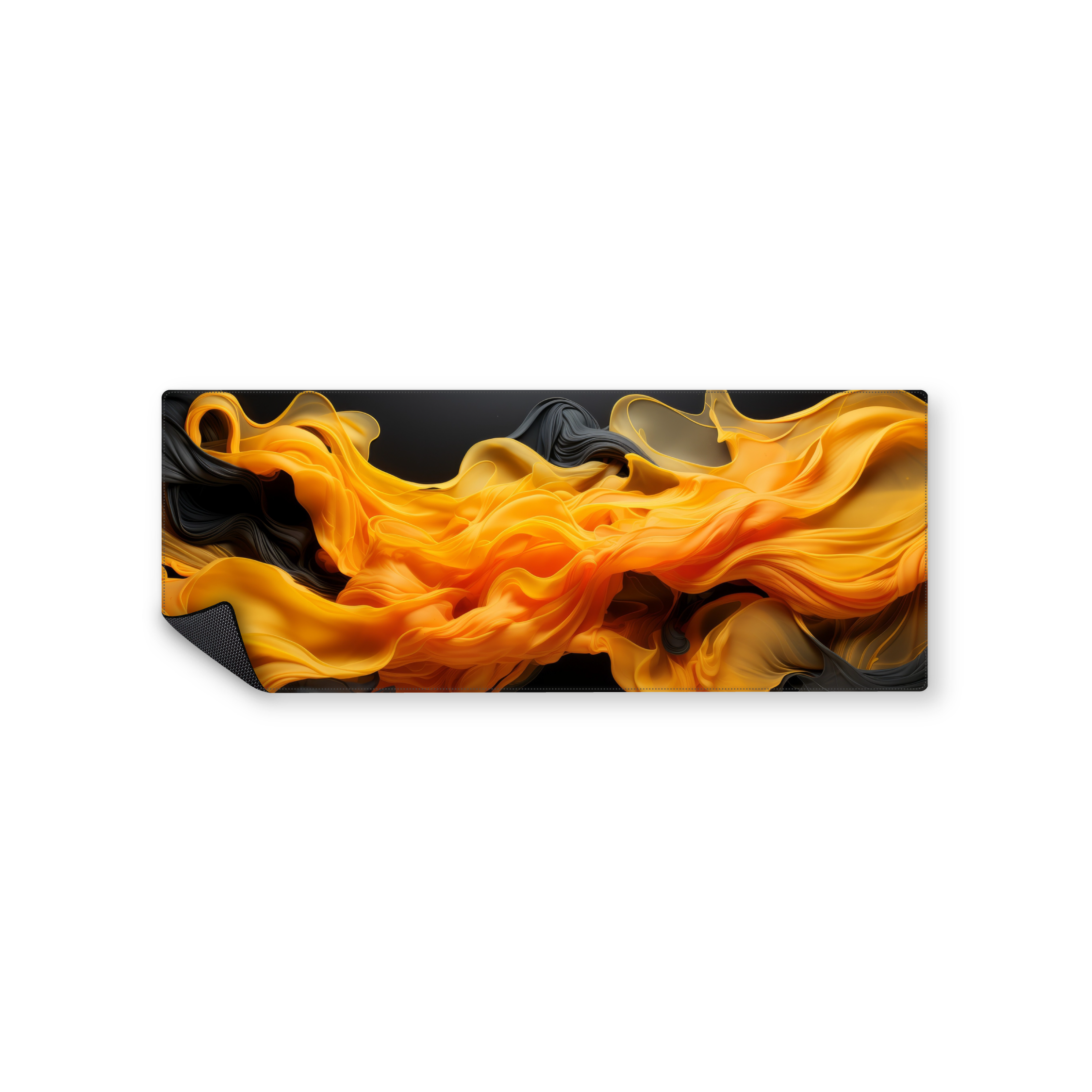 Mousepad Abstracto negro y naranja 82x32 Classic | PERSONALIZADO
