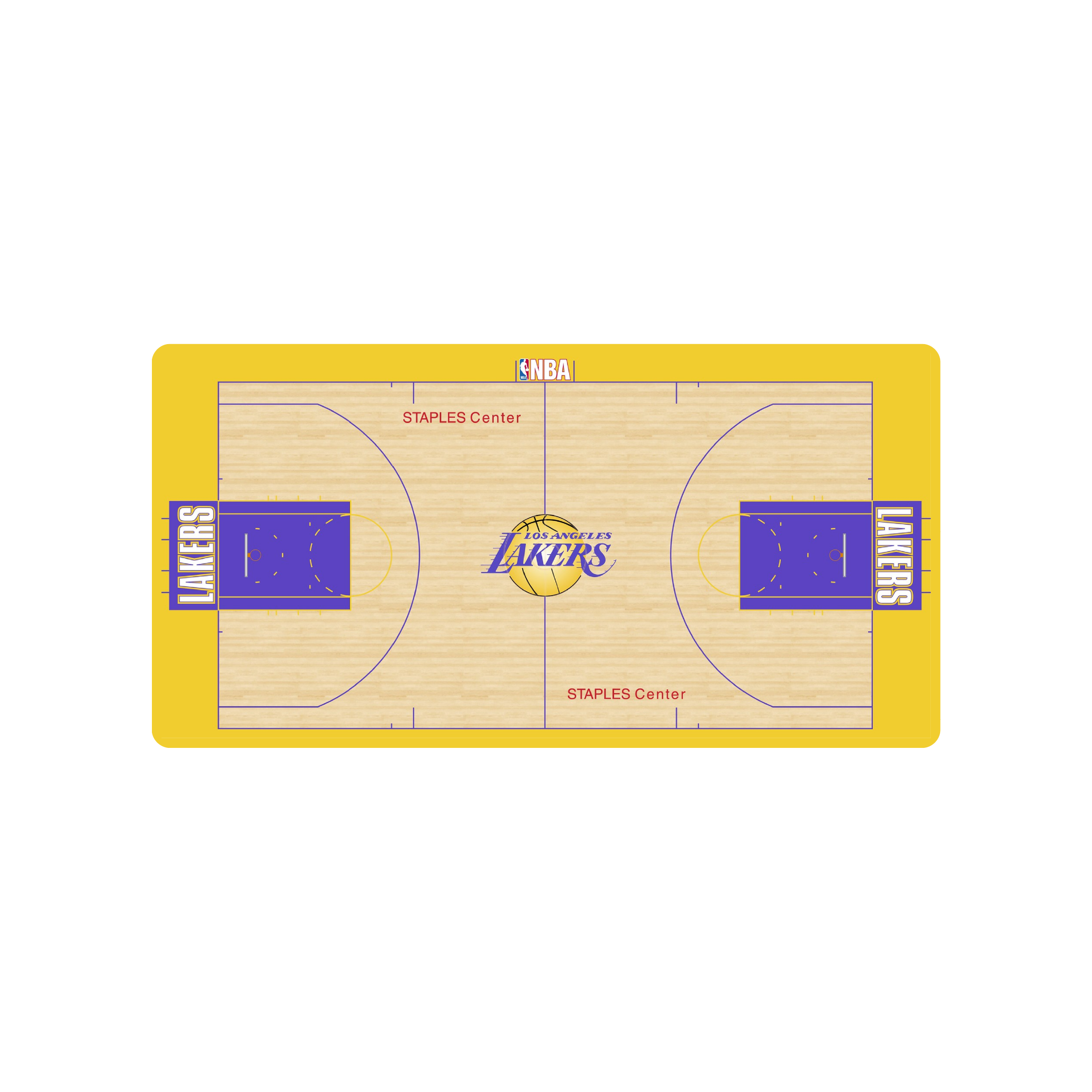 Mousepad Cancha Los Angeles Lakers 2 80x40 | MGMGAMERS