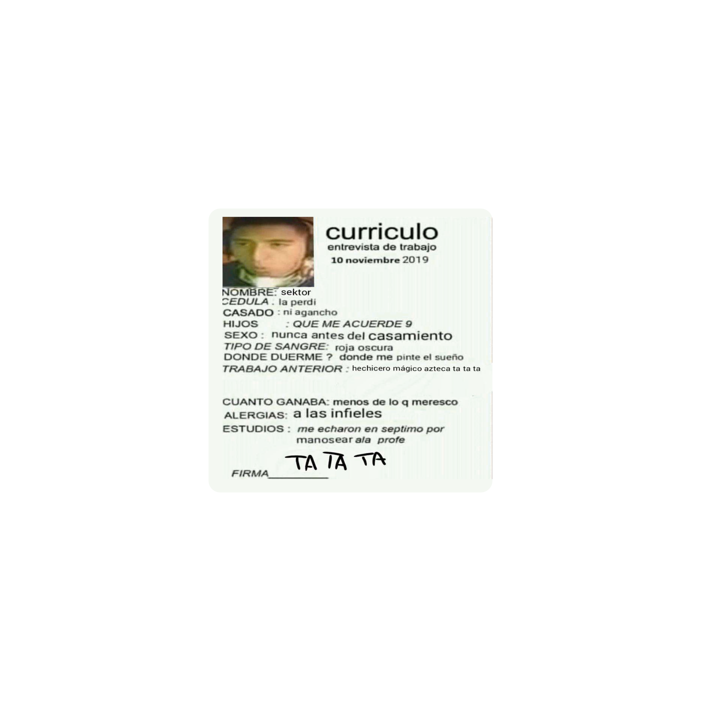 Mousepad Curriculo del Tiburon Ralil 25x25 Classic | PERSONALIZADO