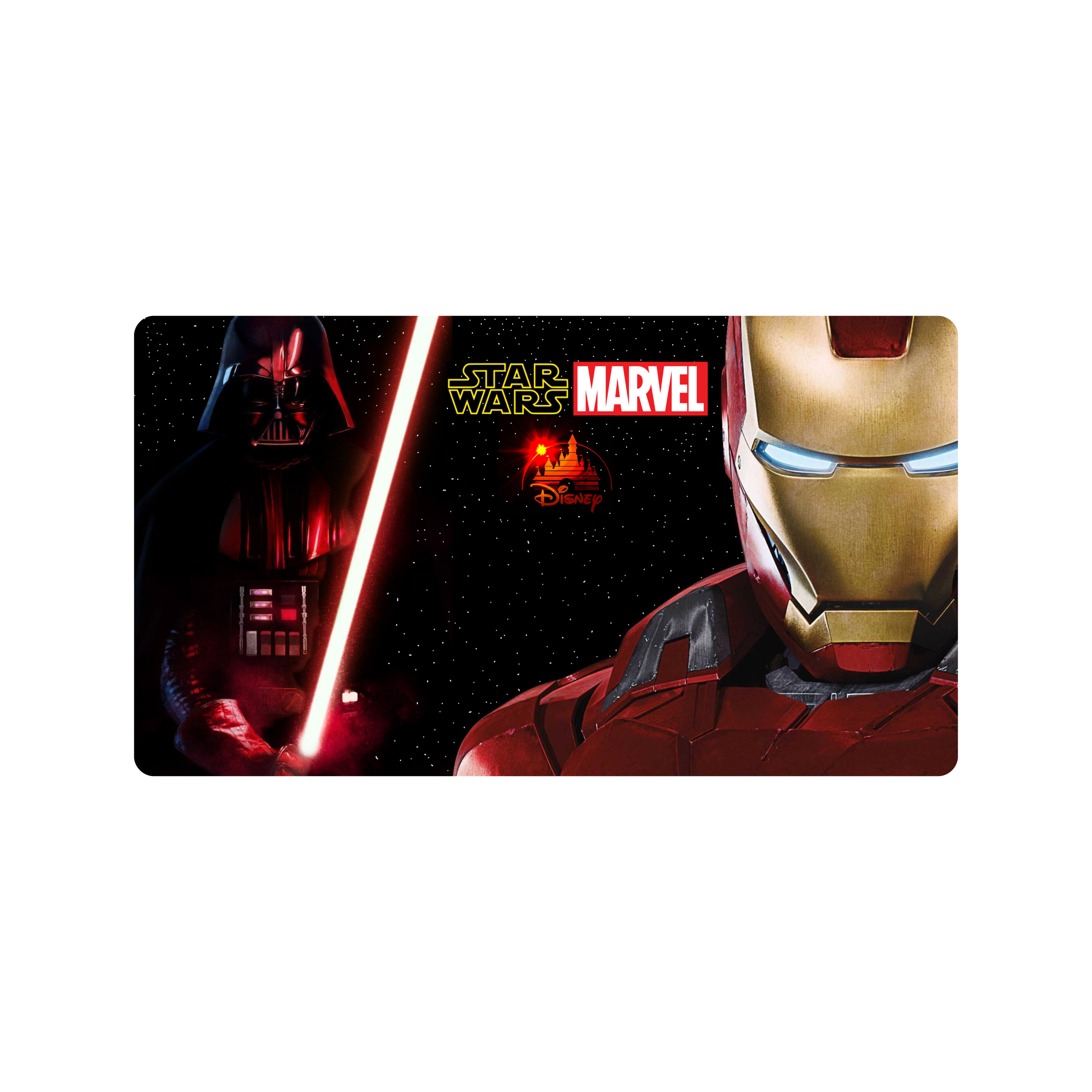 Mousepad Darth Vader y Ironman 90x50 Classic | PERSONALIZADO