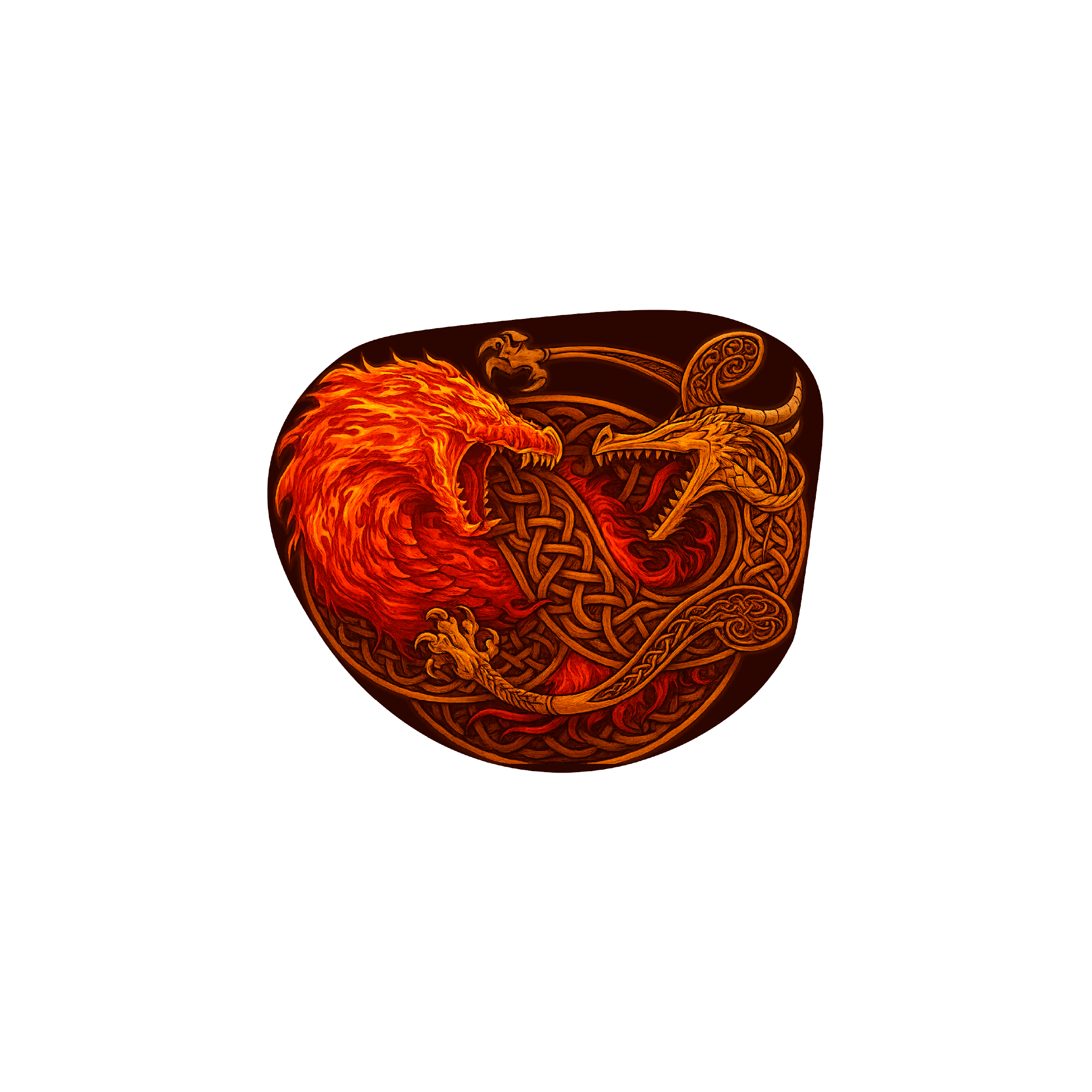 Red Dragons Cs Stickers 25x25 | MgM FORMS