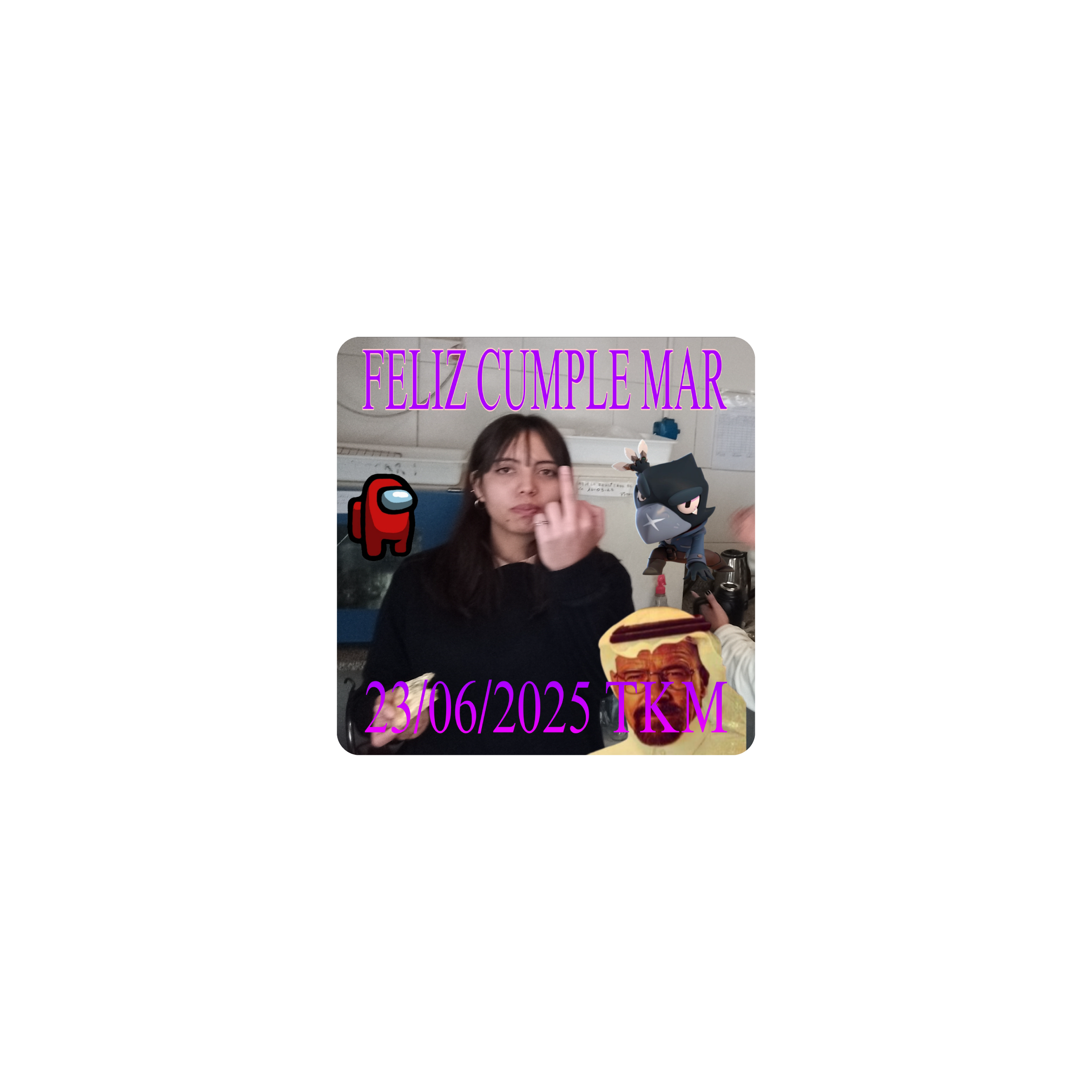 Mousepad FELIZ CUMPLE MAR 25x25 Classic | PERSONALIZADO