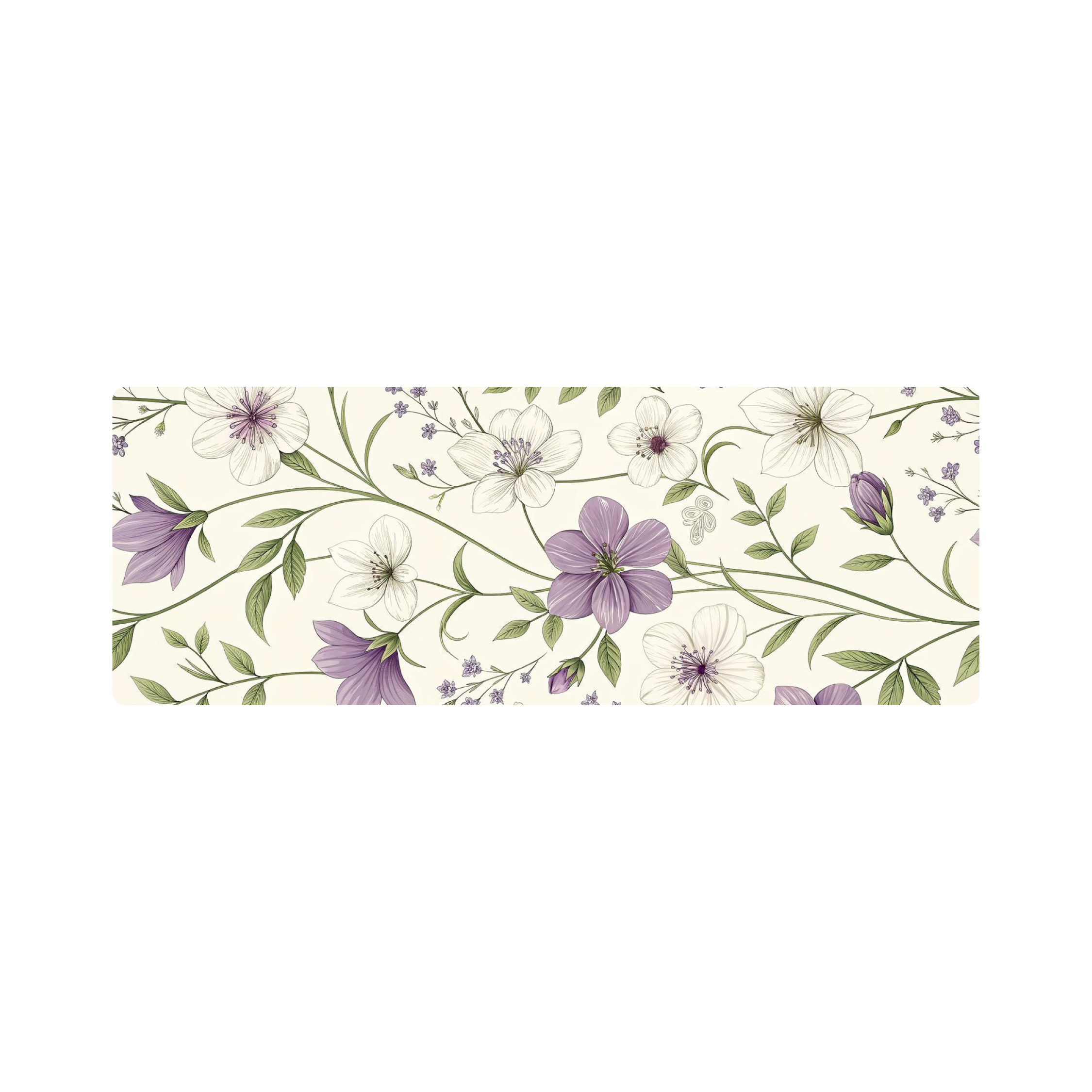 Mousepad Flores violetas 70x25 Classic | PERSONALIZADO