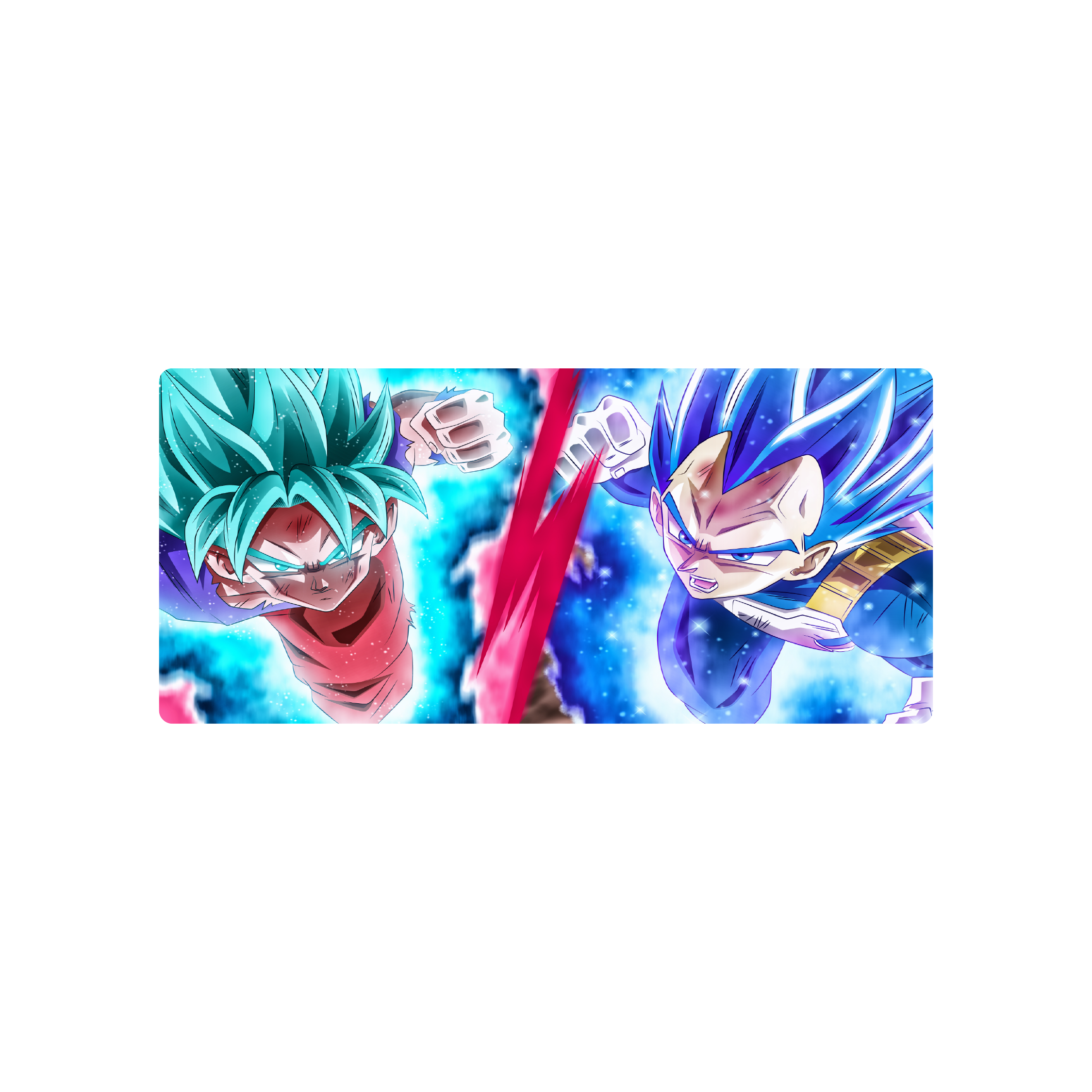 Mousepad Goku y Vegeta Blue 86x39 Classic | PERSONALIZADO