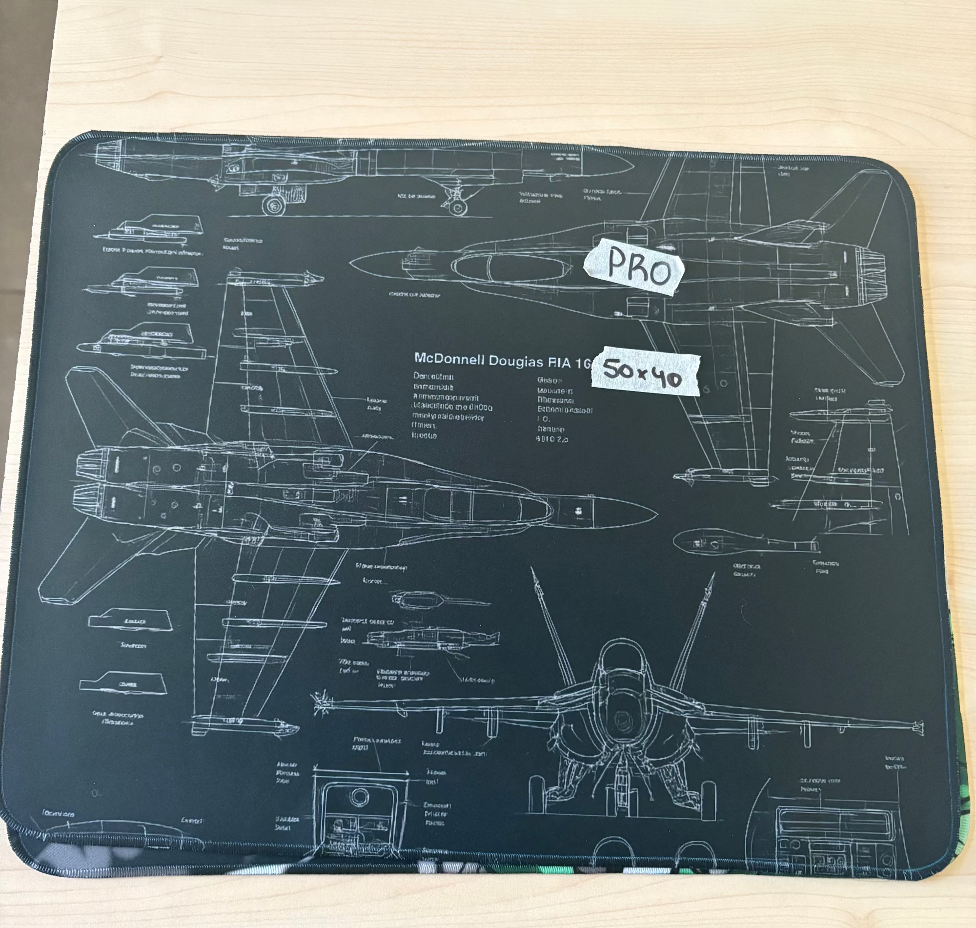 Mousepad Plane 50x40 | Serie PRO - OUTLET