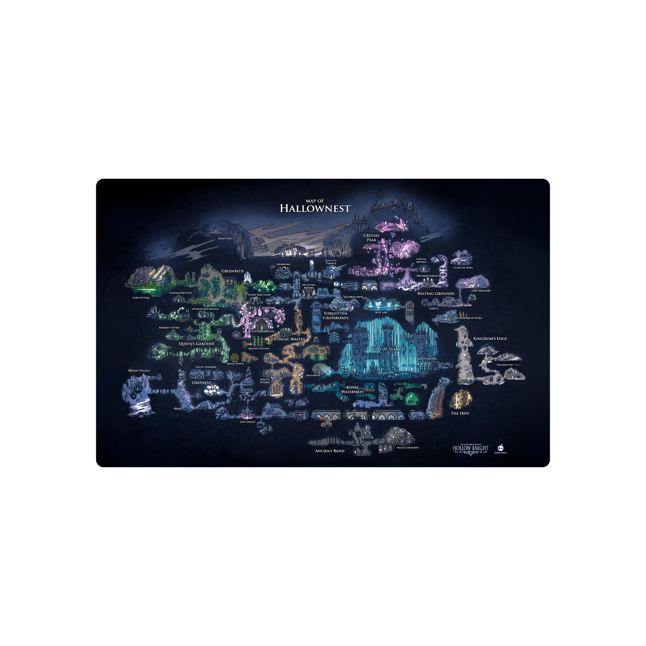Mousepad Mapa Hollow Knight 82x52 Classic | PERSONALIZADO