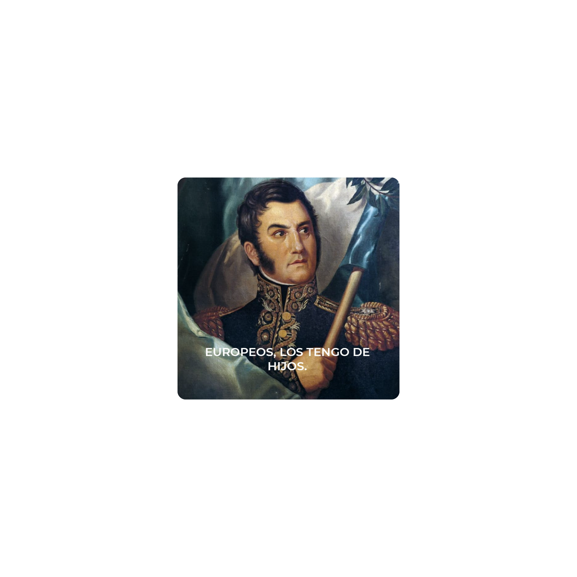 Mousepad San Martin meme europeo 25x25 Classic | PERSONALIZADO