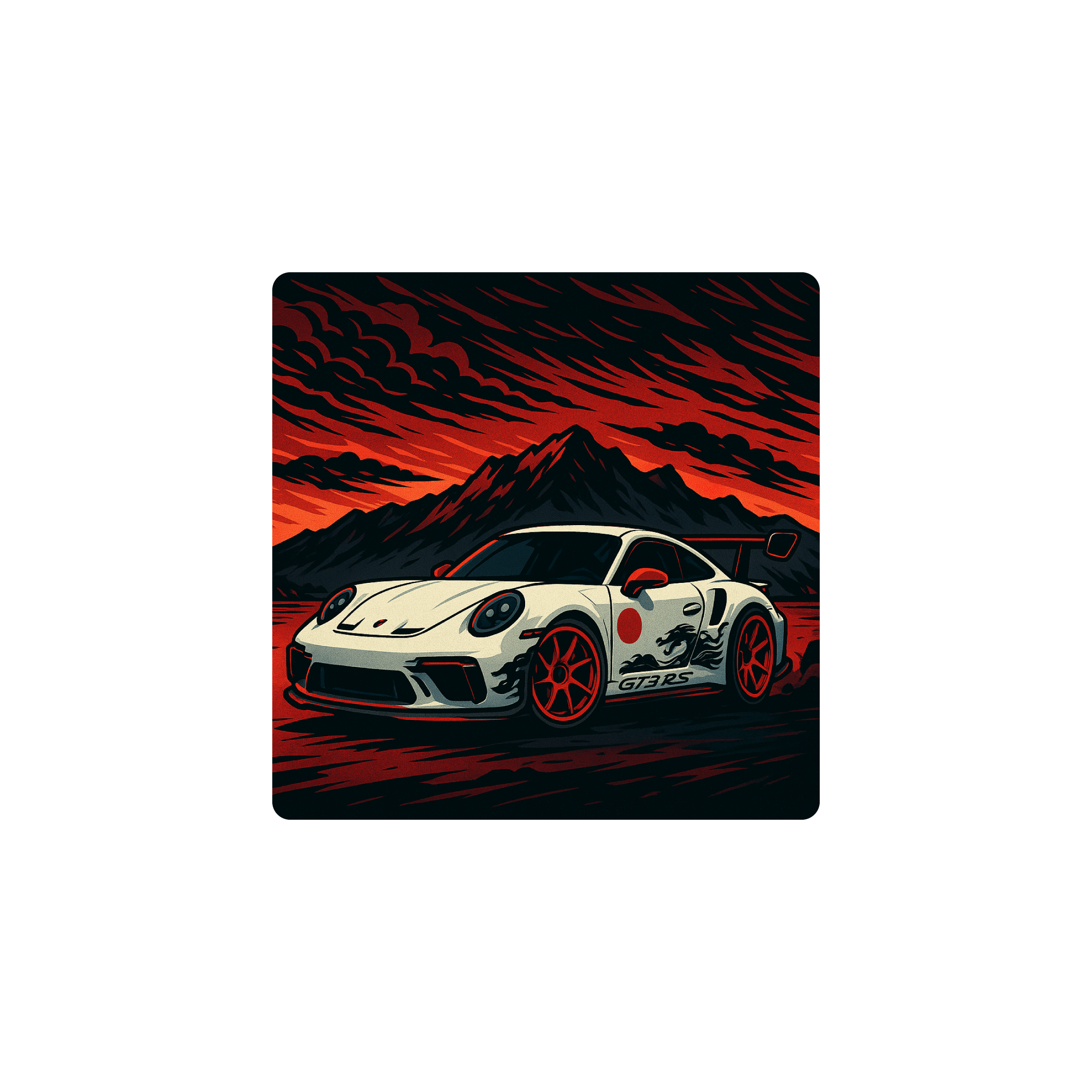Mousepad The Porsche 911 GT3 R 43x43 Classic | PERSONALIZADO