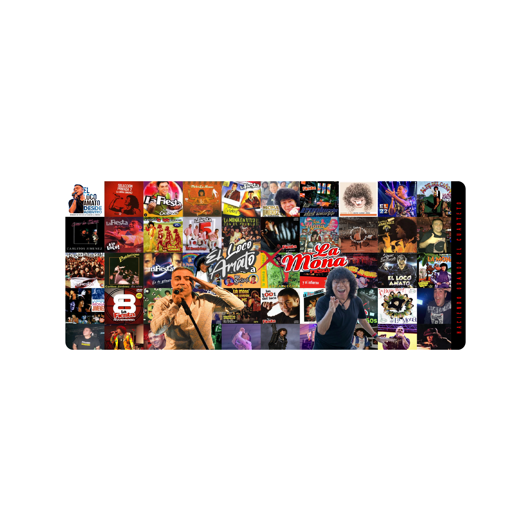 Mousepad DISCOGRAFÍA LOCO AMATO Y LA MONA 120x50 Classic | PERSONALIZADO