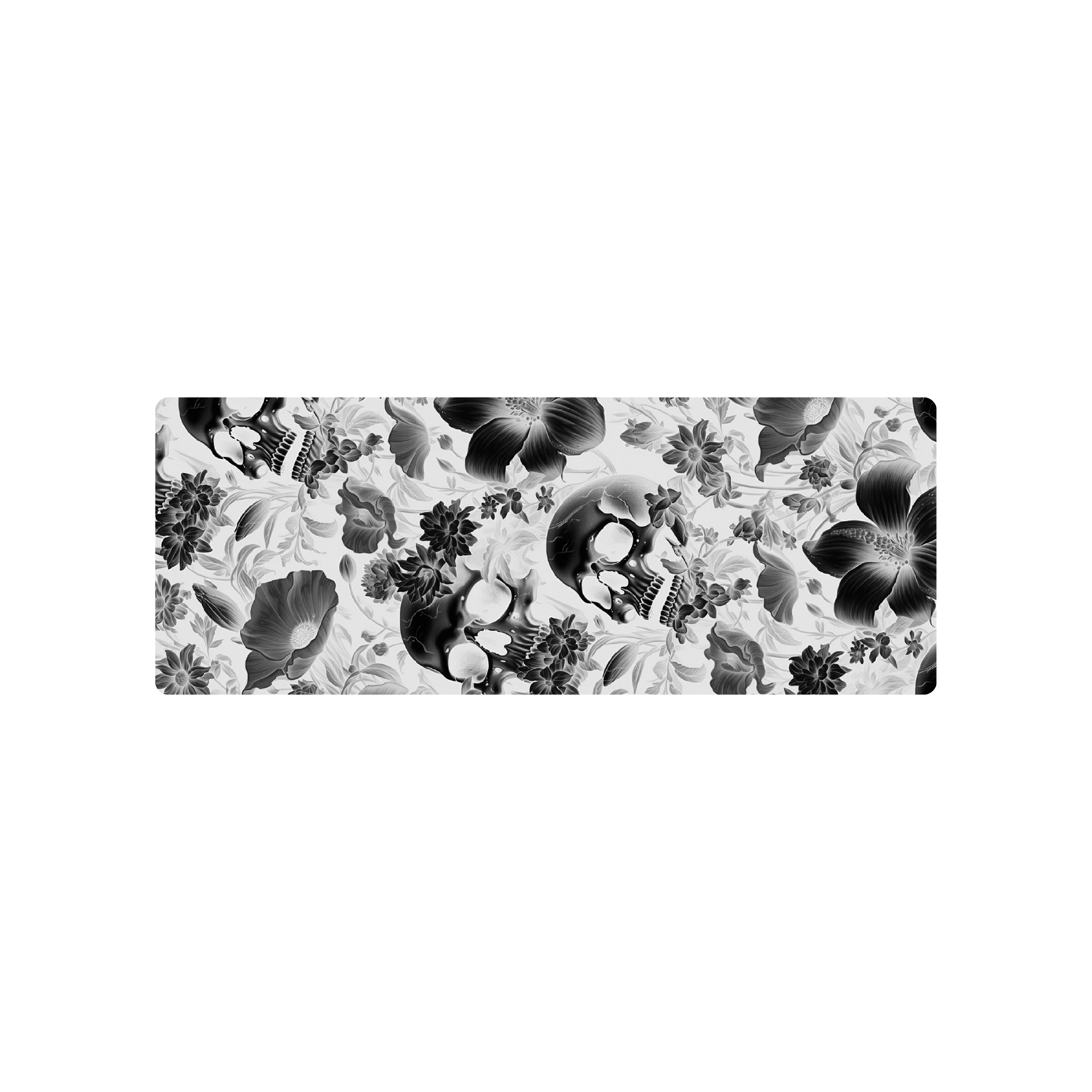 Mousepad skulls and flowers 120x45 PRO | PERSONALIZADO