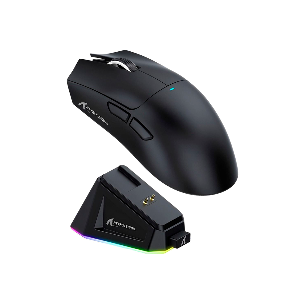 Mouse Attack Shark X11, sem fio, USB-C, Bluetooth, base RGB, 22000 DPI | MgM IMP