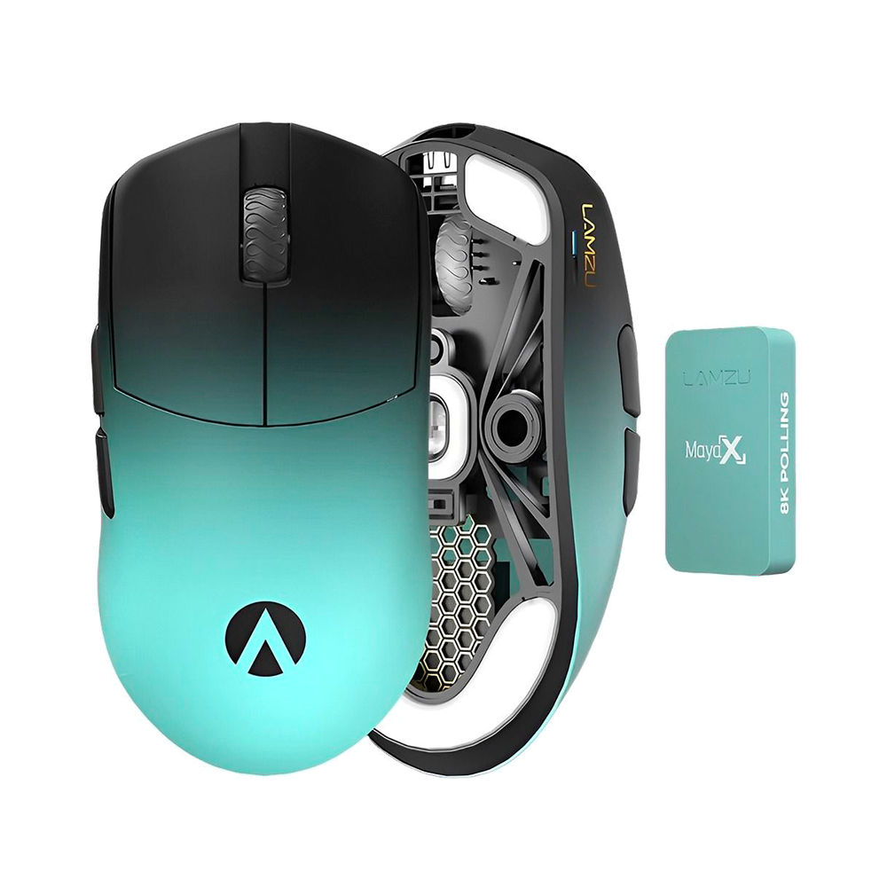 Mouse sem fio para jogos Lamzu Maya 45G + Dongle Atlantis 4K - Branco | MgM IMP
