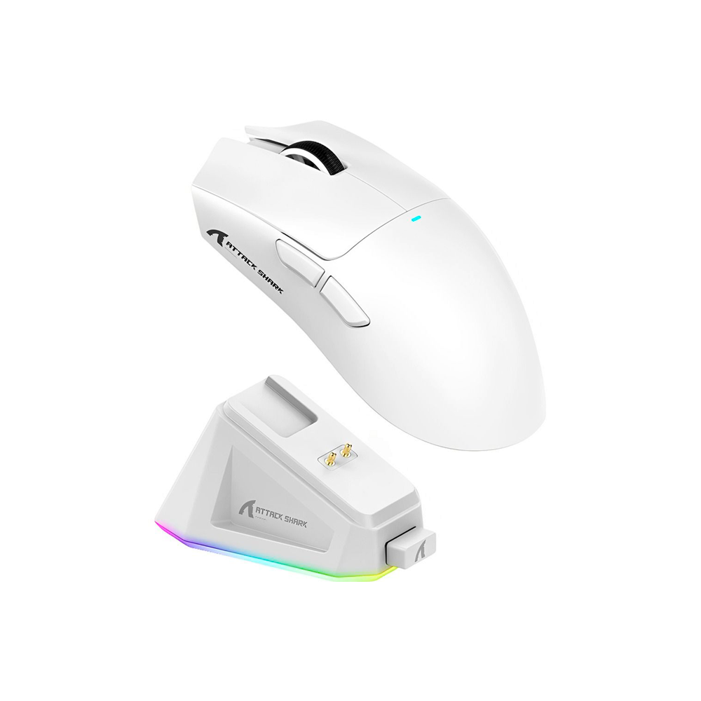 Mouse Attack Shark X11, sem fio, USB-C, Bluetooth, base RGB, 22000 DPI | MgM IMP