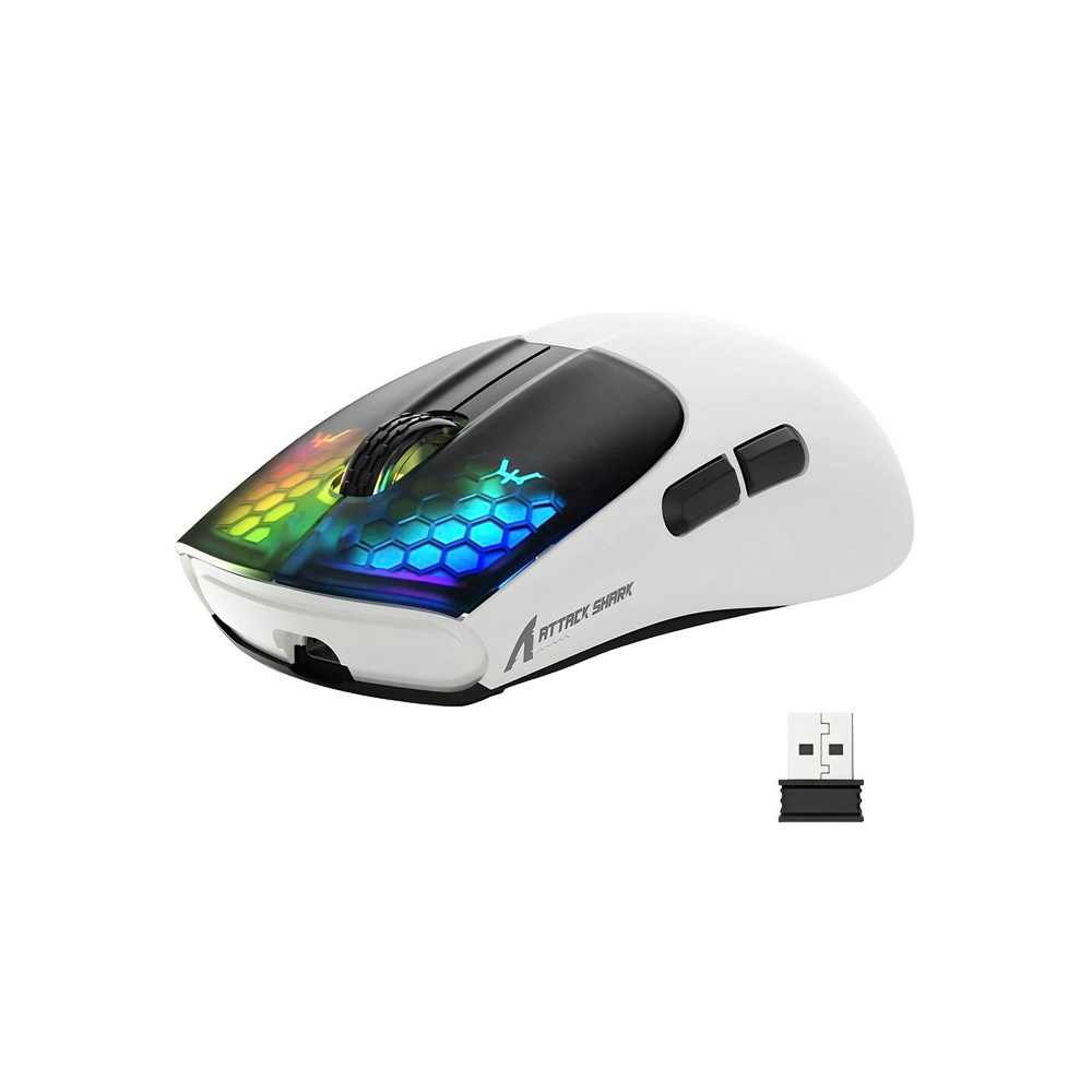 Mouse Attack Shark X11, sem fio, USB-C, Bluetooth, base RGB, 22000 DPI | MgM IMP