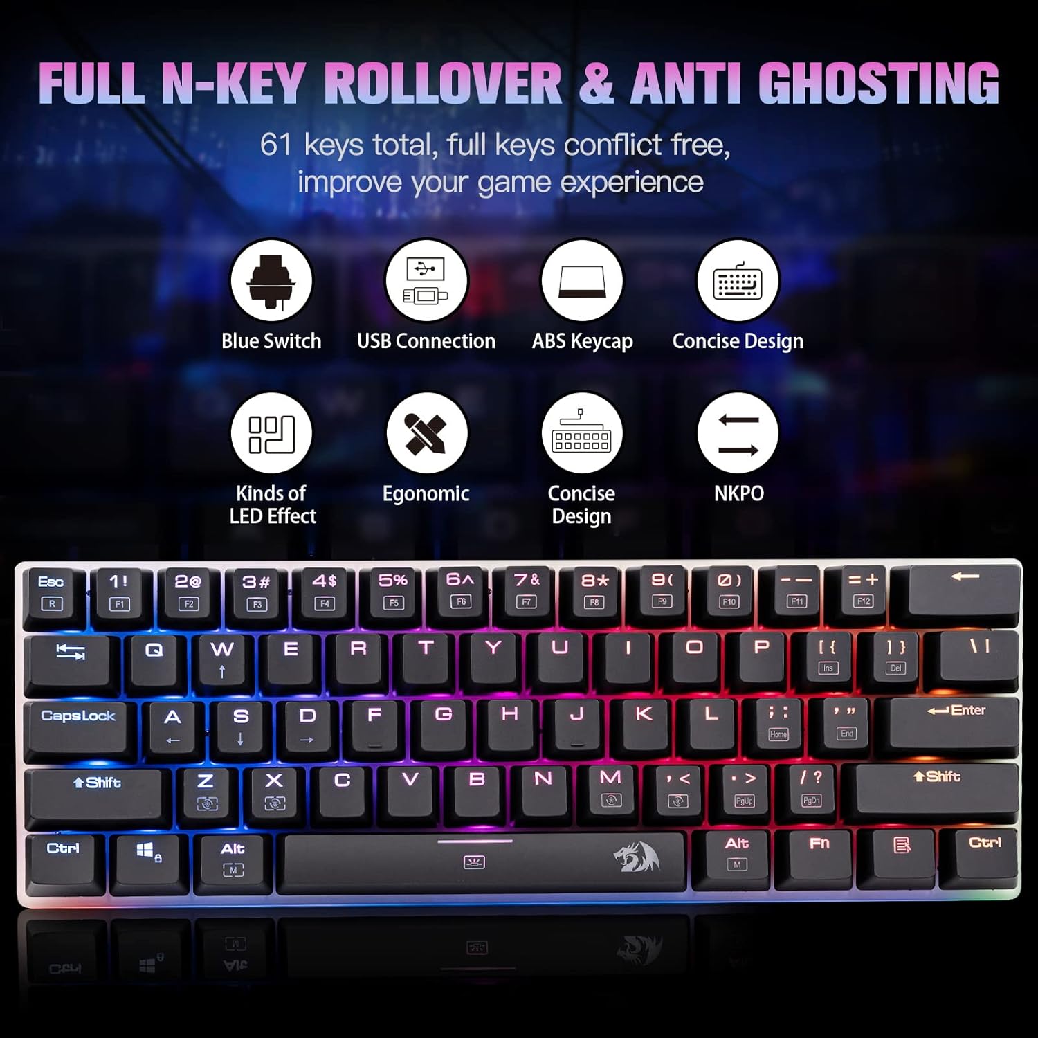 Teclado Redragon Alien K605 RGB USB| MgM IMP
