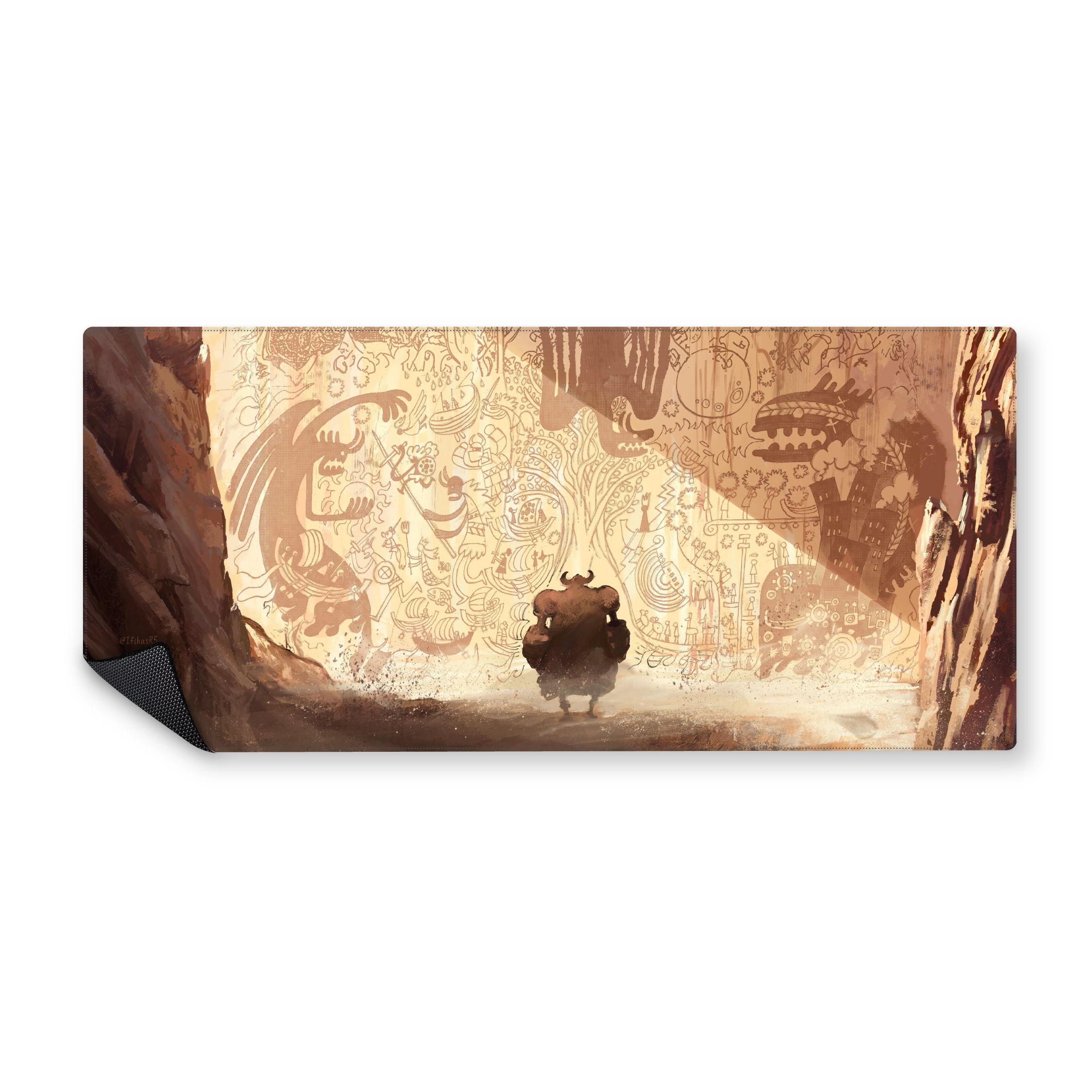 Mousepad Ancient Mural One piece 90x40 PRO | PERSONALIZADO