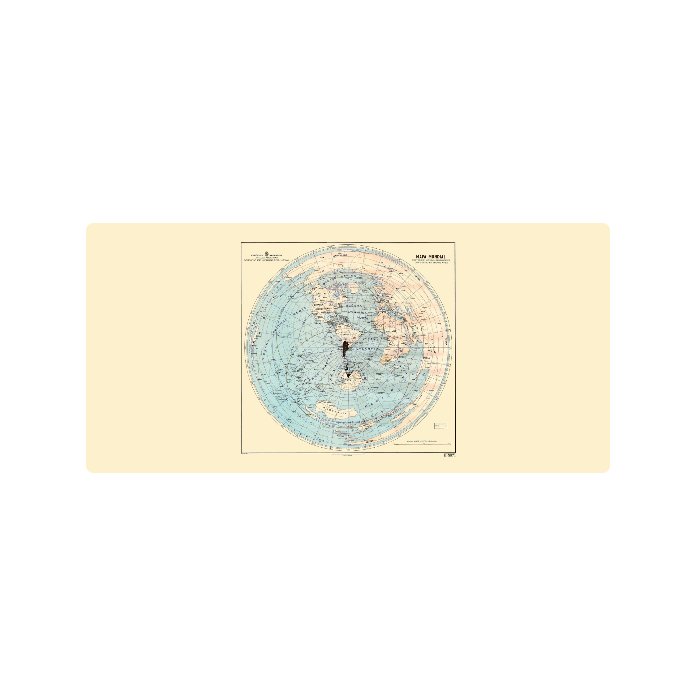 Mousepad Argentina cenital 85x40 Classic | PERSONALIZADO