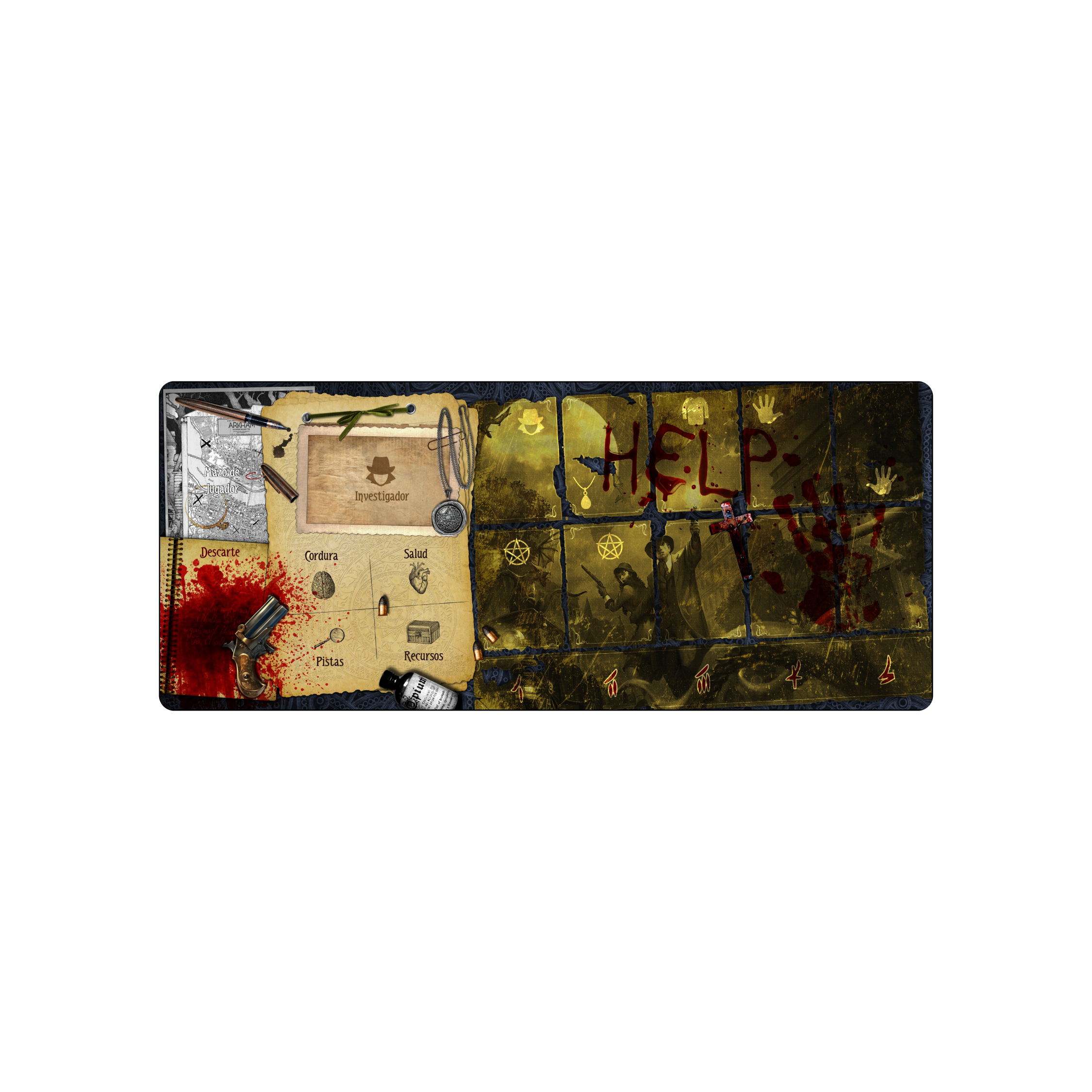 Mousepad Arkham Horror LCG 60x25 Classic | PERSONALIZADO