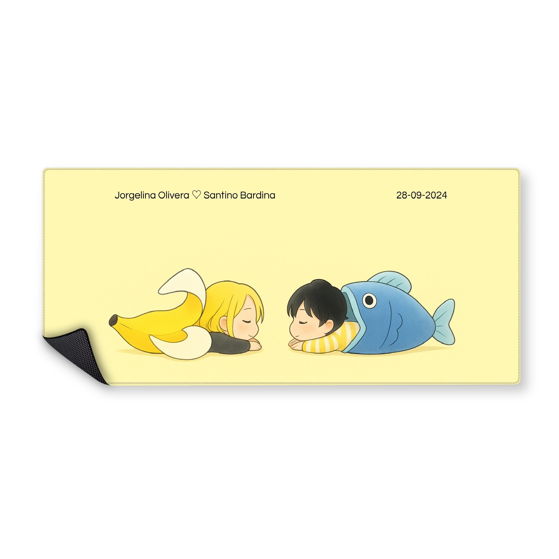 Mousepad Banana Fish por Aniversario 90x40 Classic | PERSONALIZADO