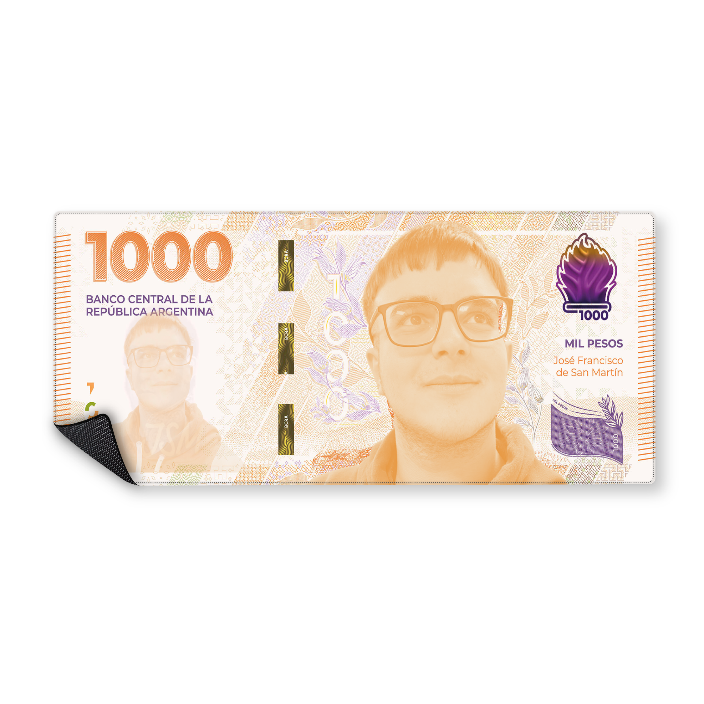 Mousepad Billete 1000 personalizado 90x40 Classic | PERSONALIZADO