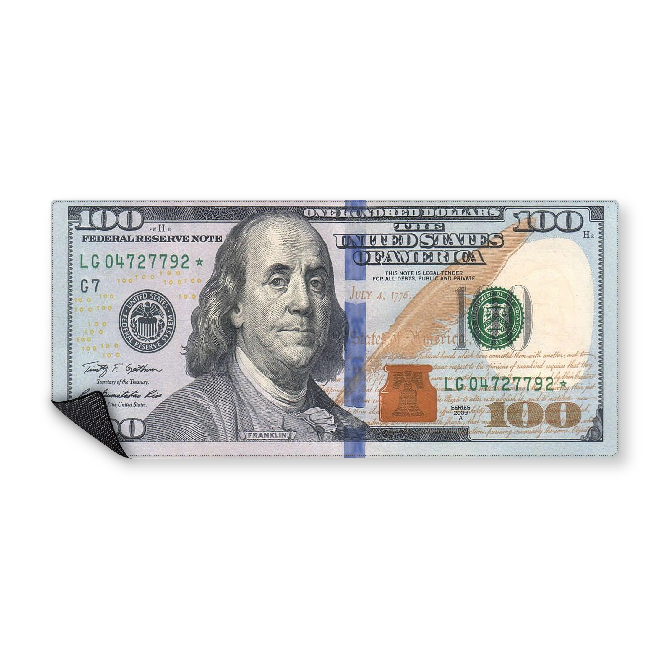 Mousepad Billete 100 dolares nuevo 90x40 PRO | PERSONALIZADO