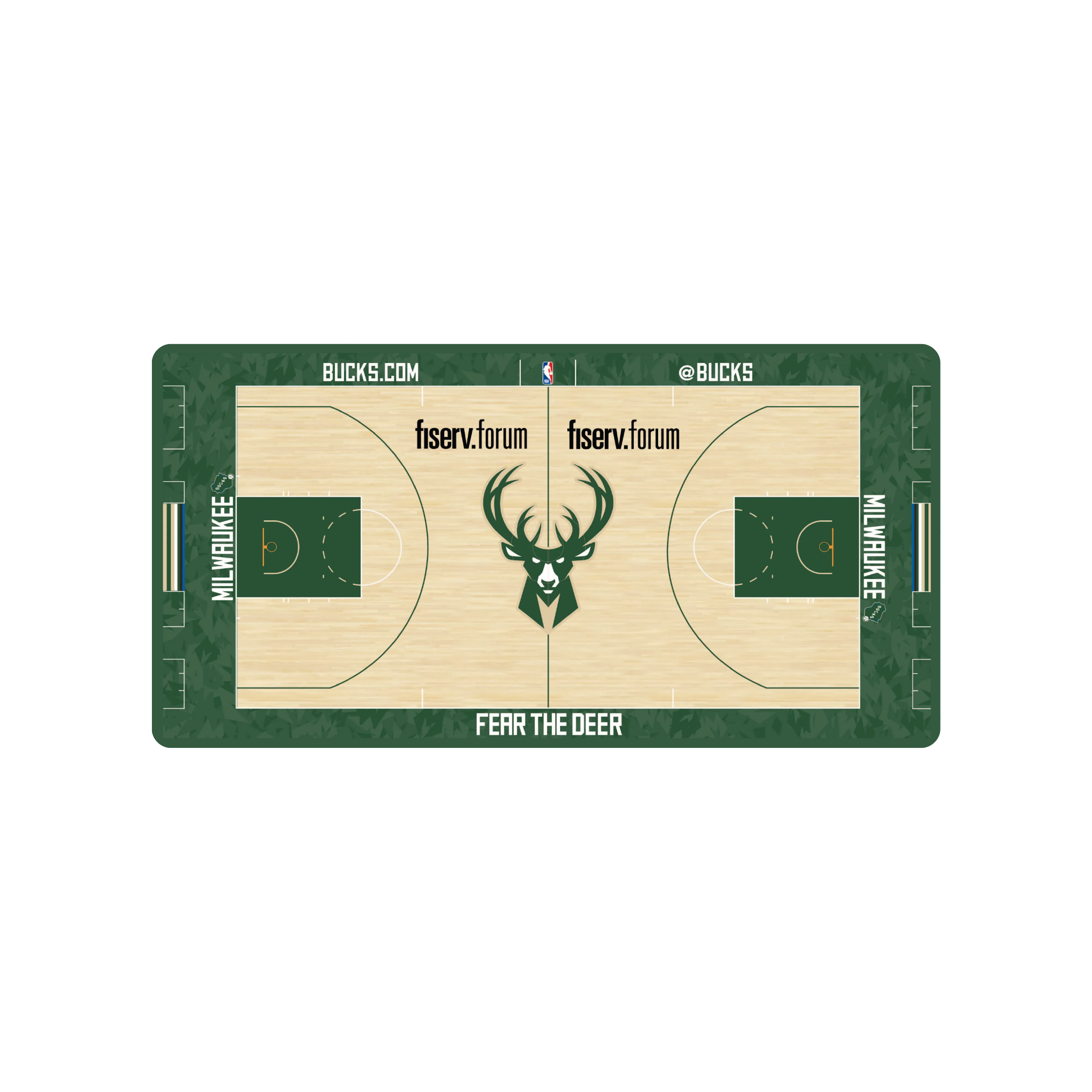 Mousepad Cancha Milwaukee Bucks 80x40 | MGMGAMERS