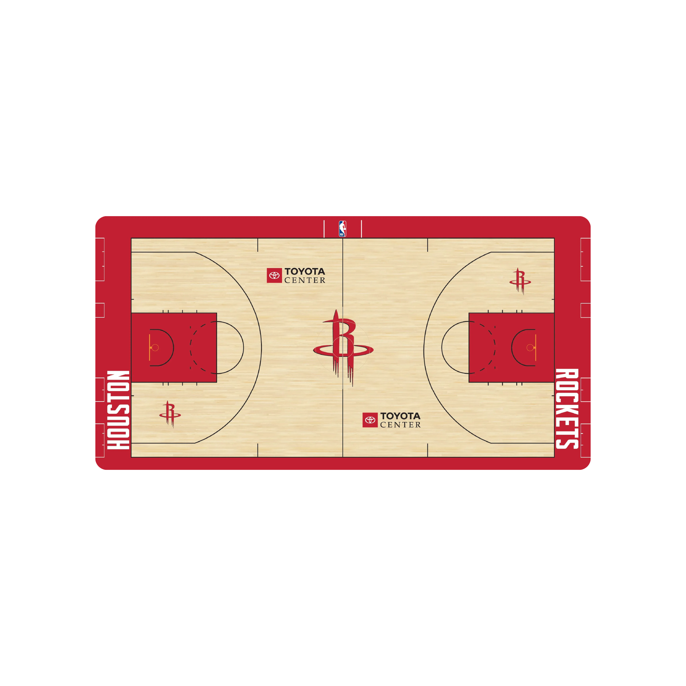 Mousepad Cancha Houston Rockets 80x40 | MGMGAMERS