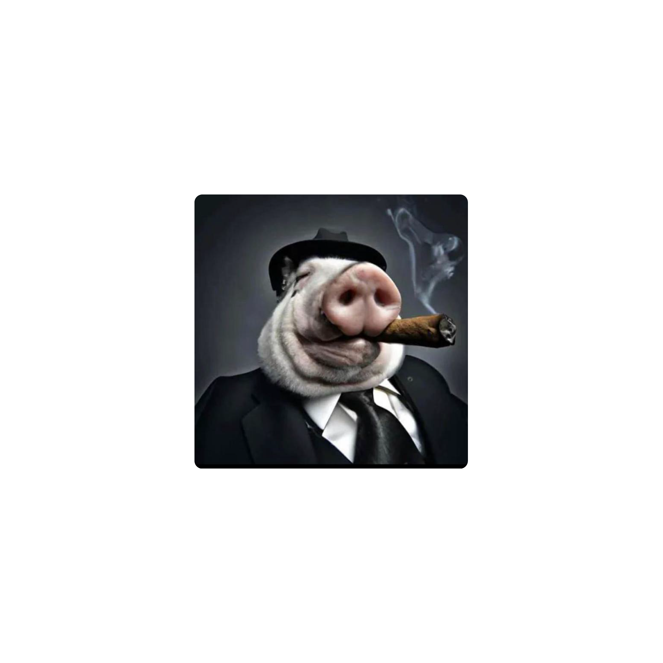 Mousepad Chancho fumando 25x25 PRO | PERSONALIZADO