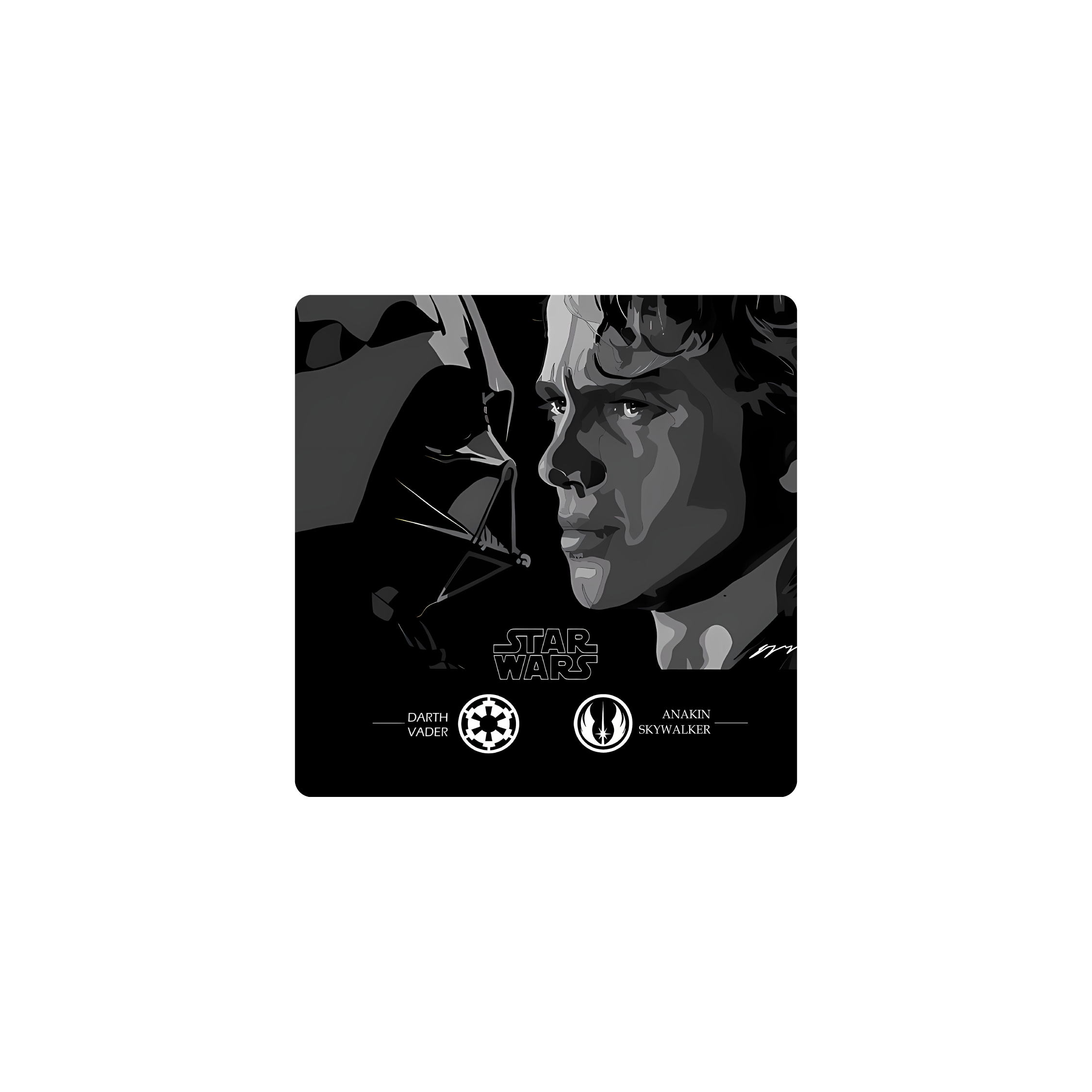 Mousepad Darth Vader y Anakin Skywalker 40x40 PRO | PERSONALIZADO