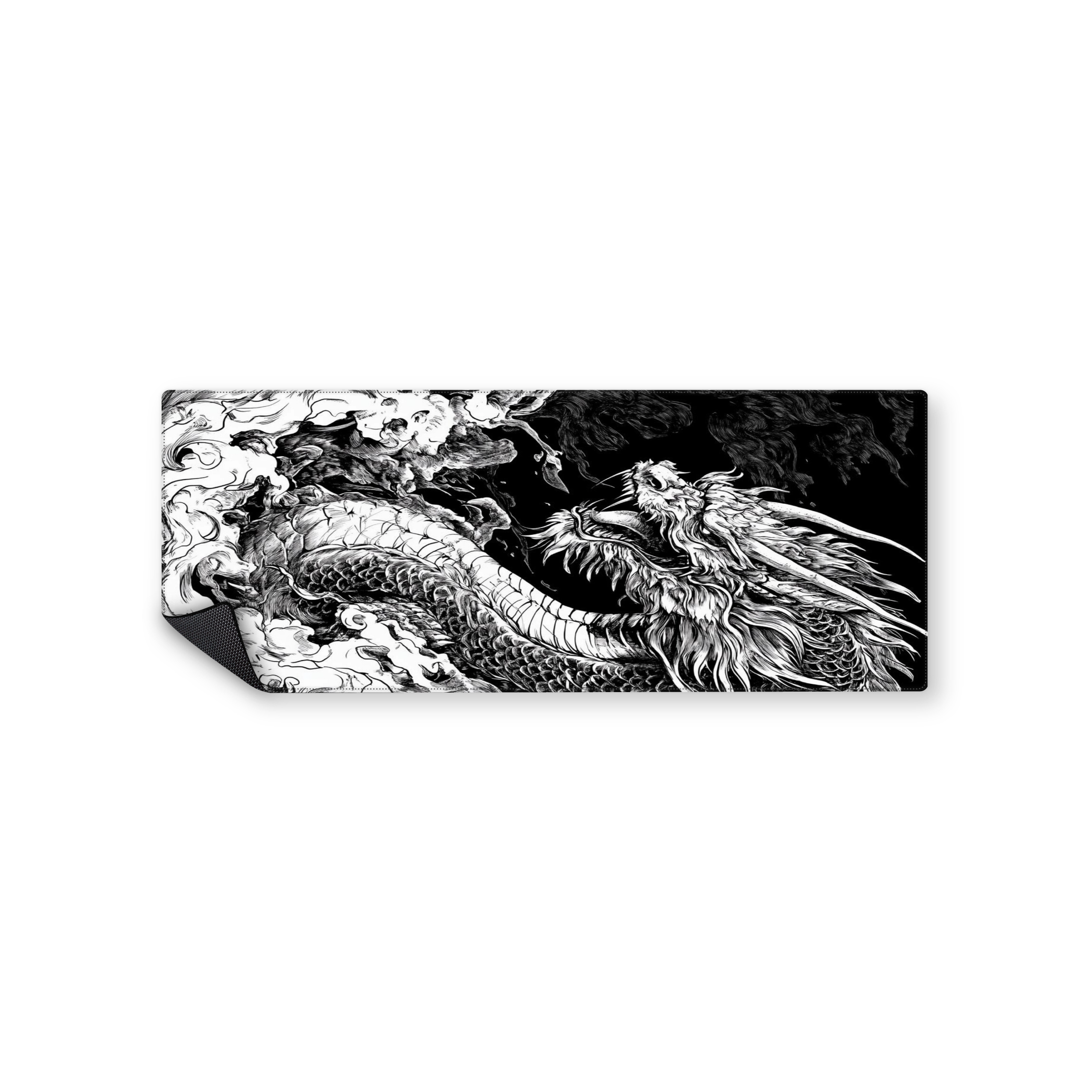 Mousepad Dragon blanco y negro 82x32 Classic | PERSONALIZADO
