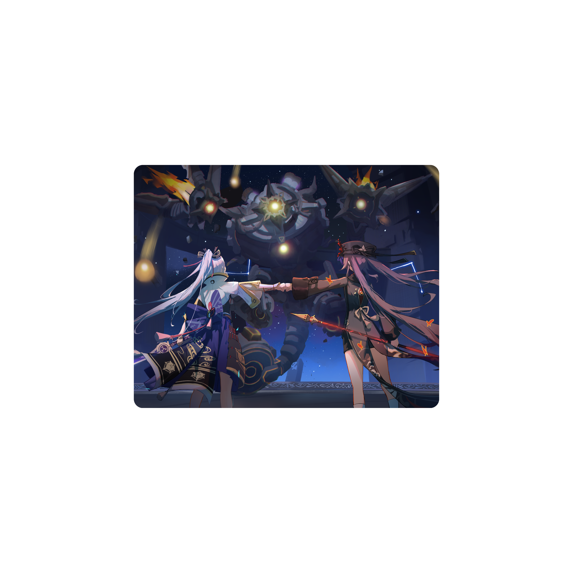 Mousepad DuoGenshin Ayaka y Hu tao 50x40 PRO | PERSONALIZADO