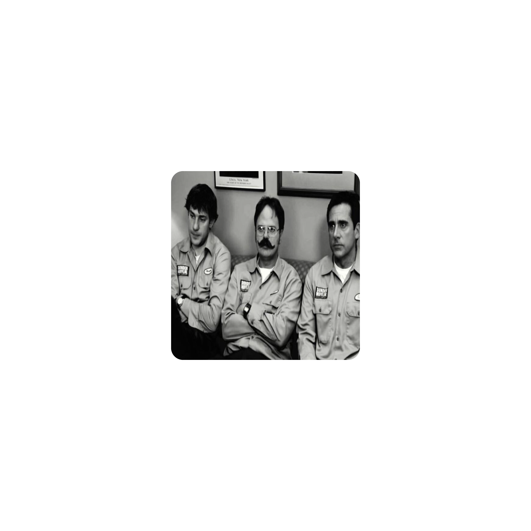 Mousepad Dwight con bigote 25x25 Classic | PERSONALIZADO