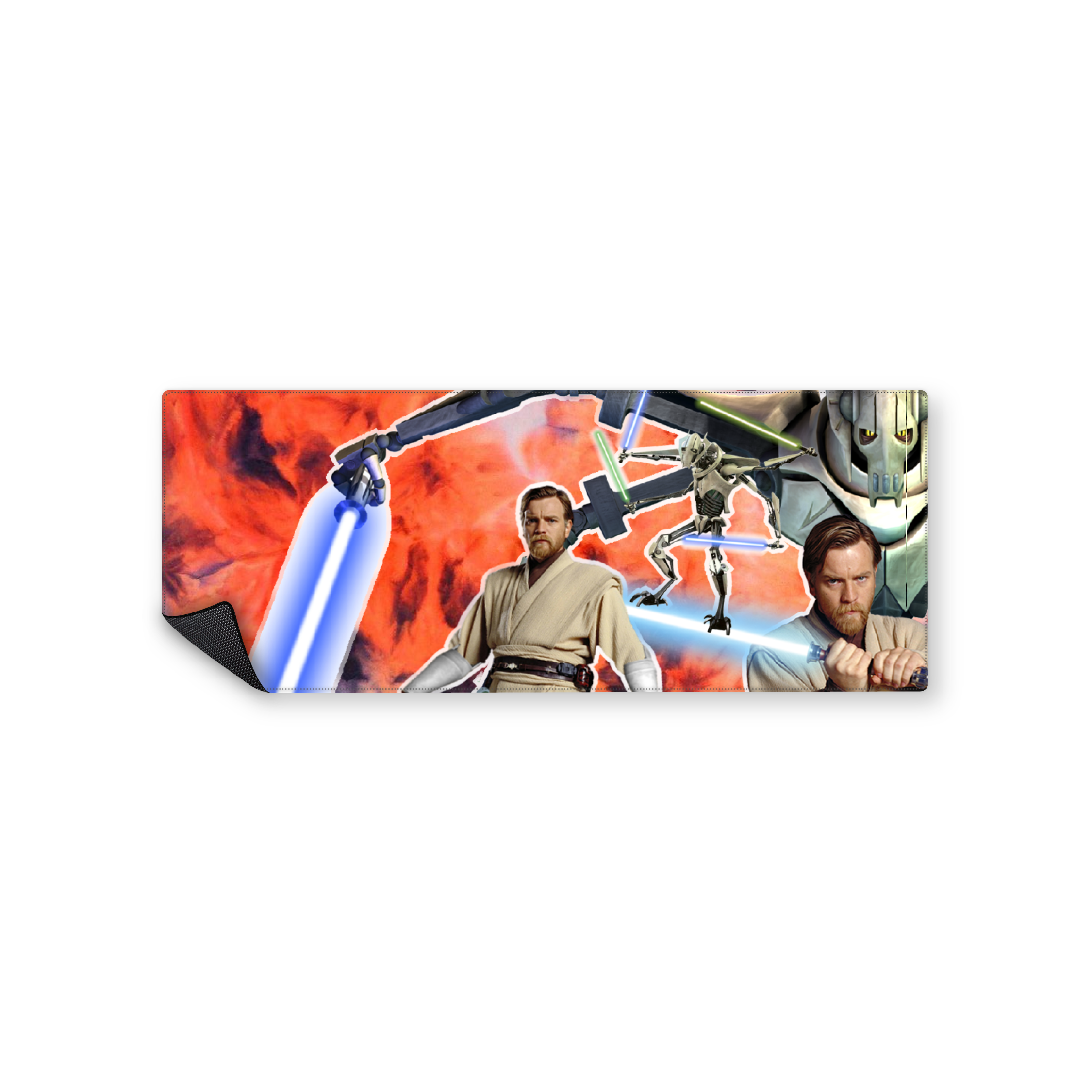 Mousepad ESTE Obi Wan Kenobi y General Grievous 82x32 Classic | PERSONALIZADO