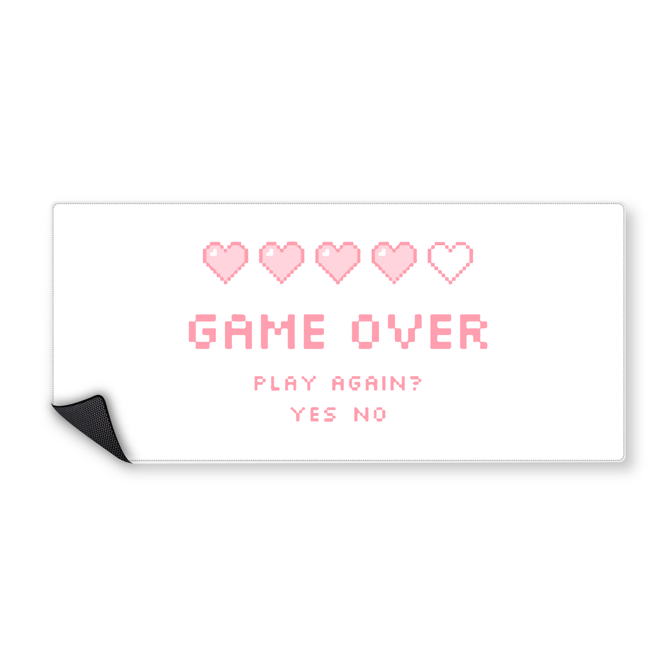 Mousepad Game over rosa 90x40 Classic | PERSONALIZADO