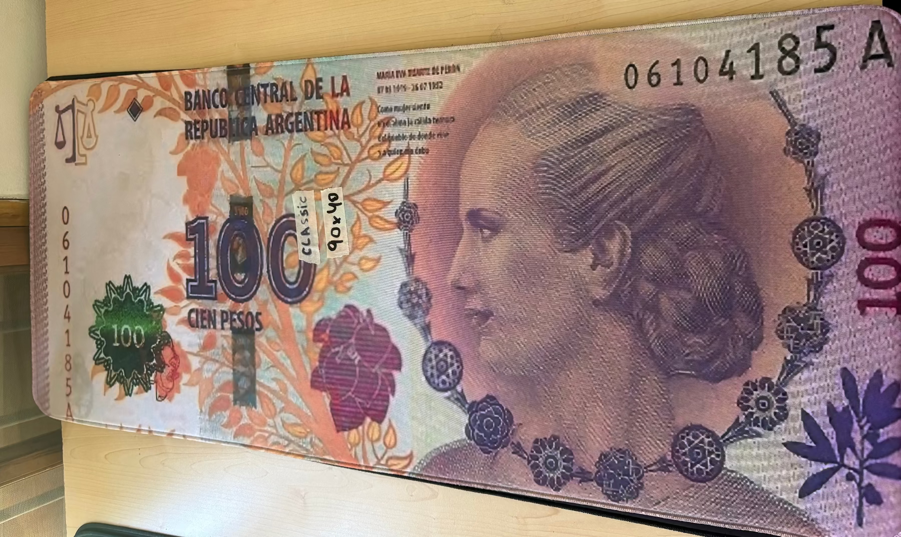 100 Pesos Eva peron 90x40| Serie Classic- OUTLET
