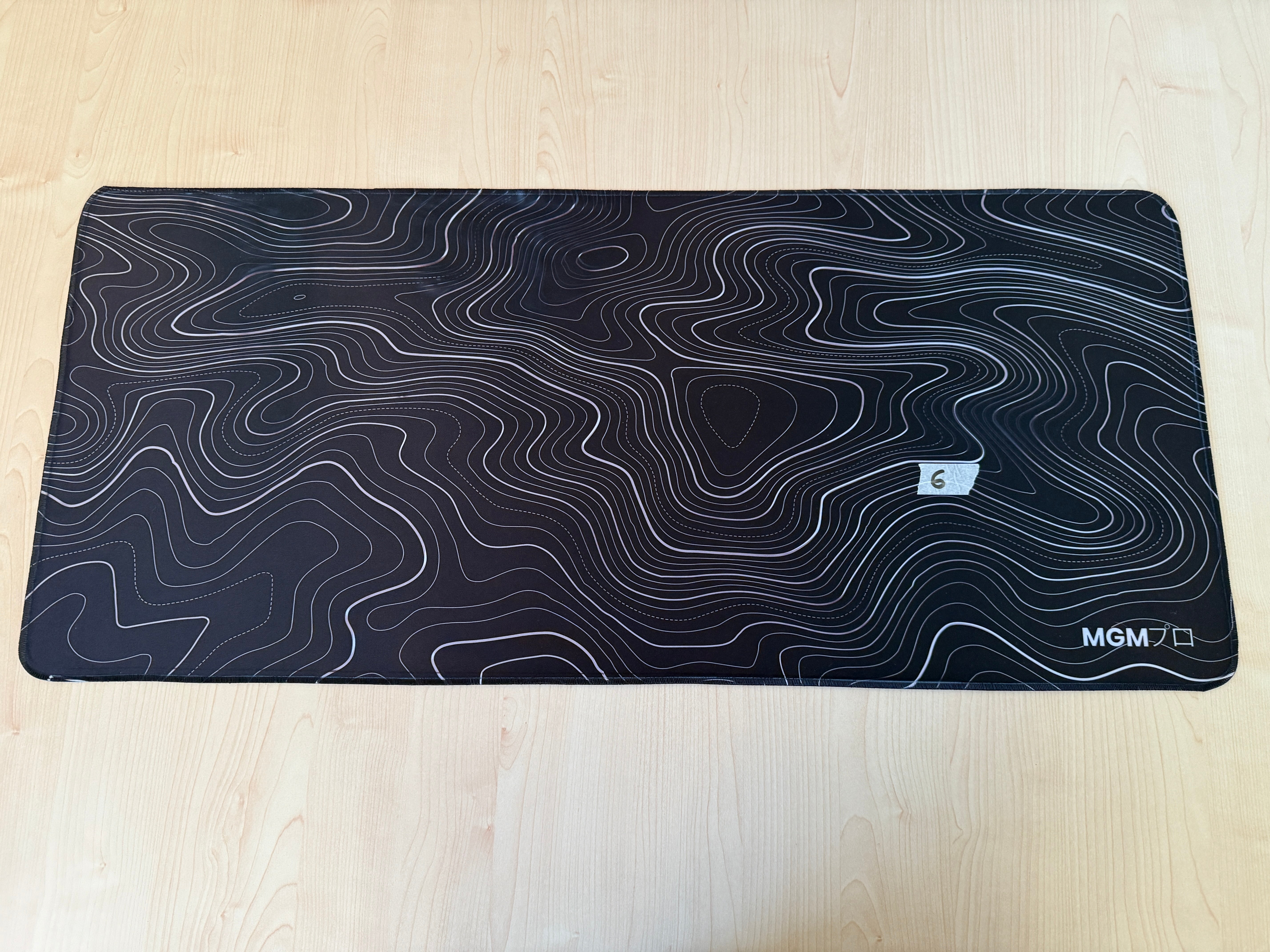 Mousepad topografico negro 6 90x40  | Serie Pro - OUTLET