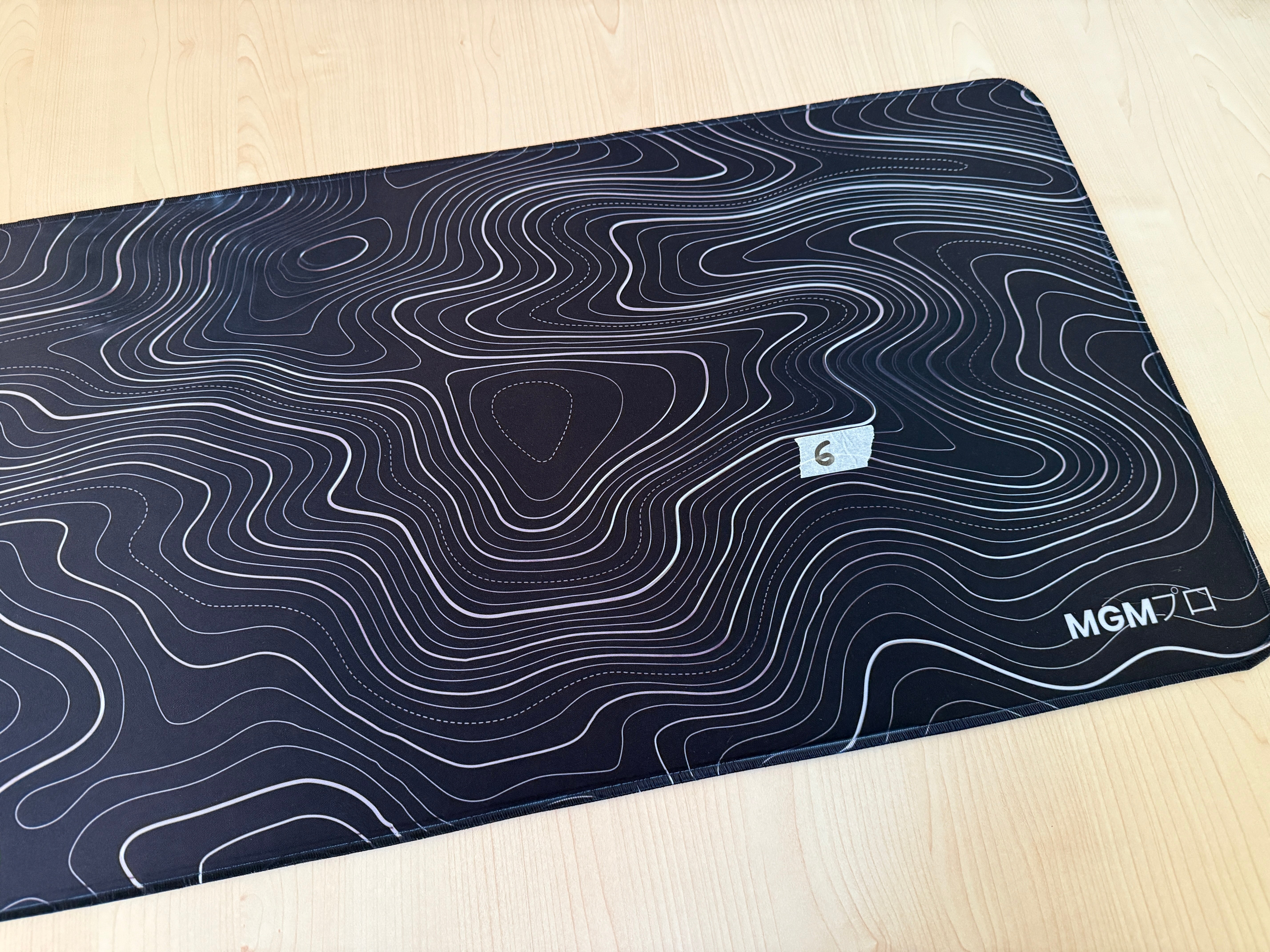 Mousepad topografico negro 6 90x40  | Serie Pro - OUTLET