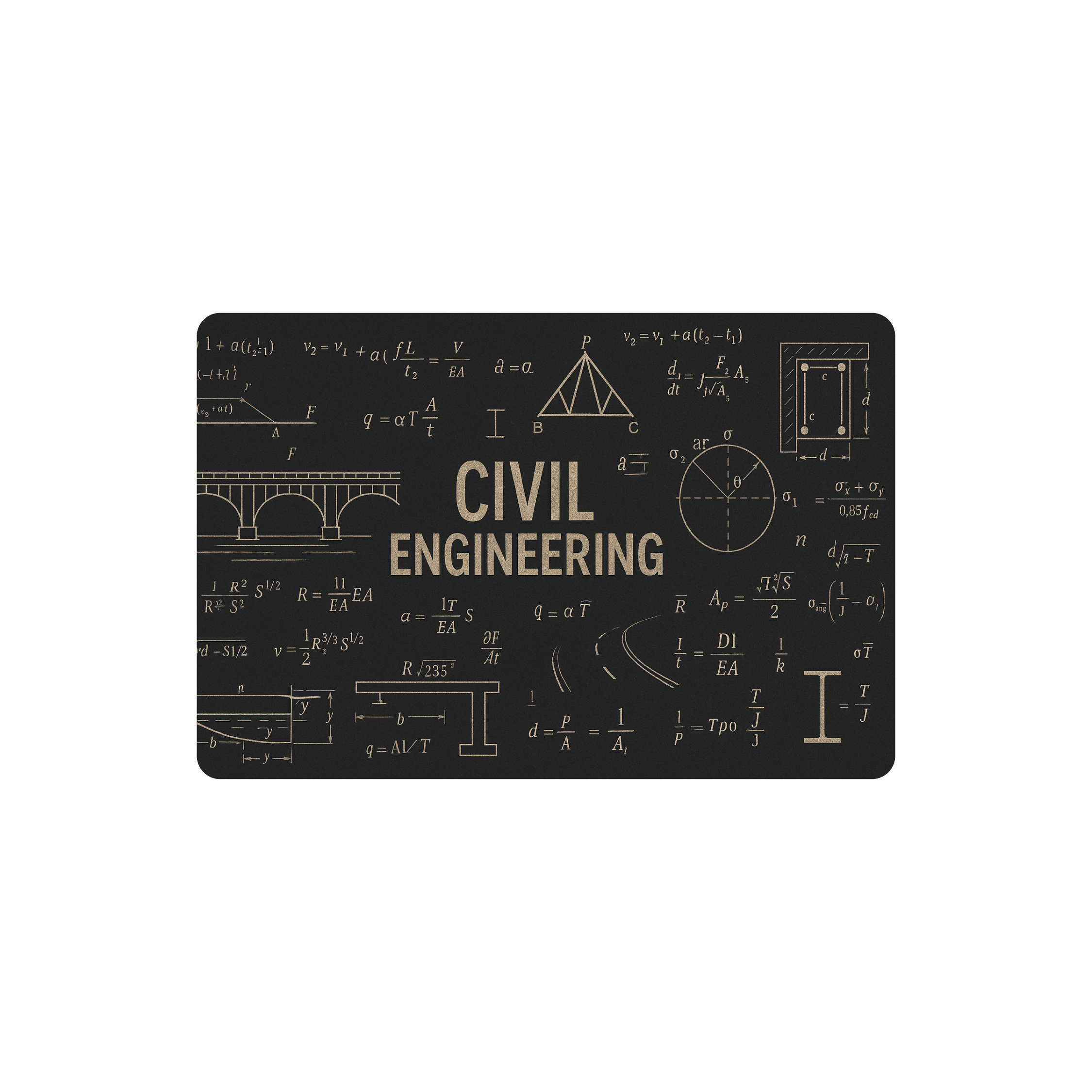 Mousepad Ingenieria Civil 75x50 Classic | PERSONALIZADO