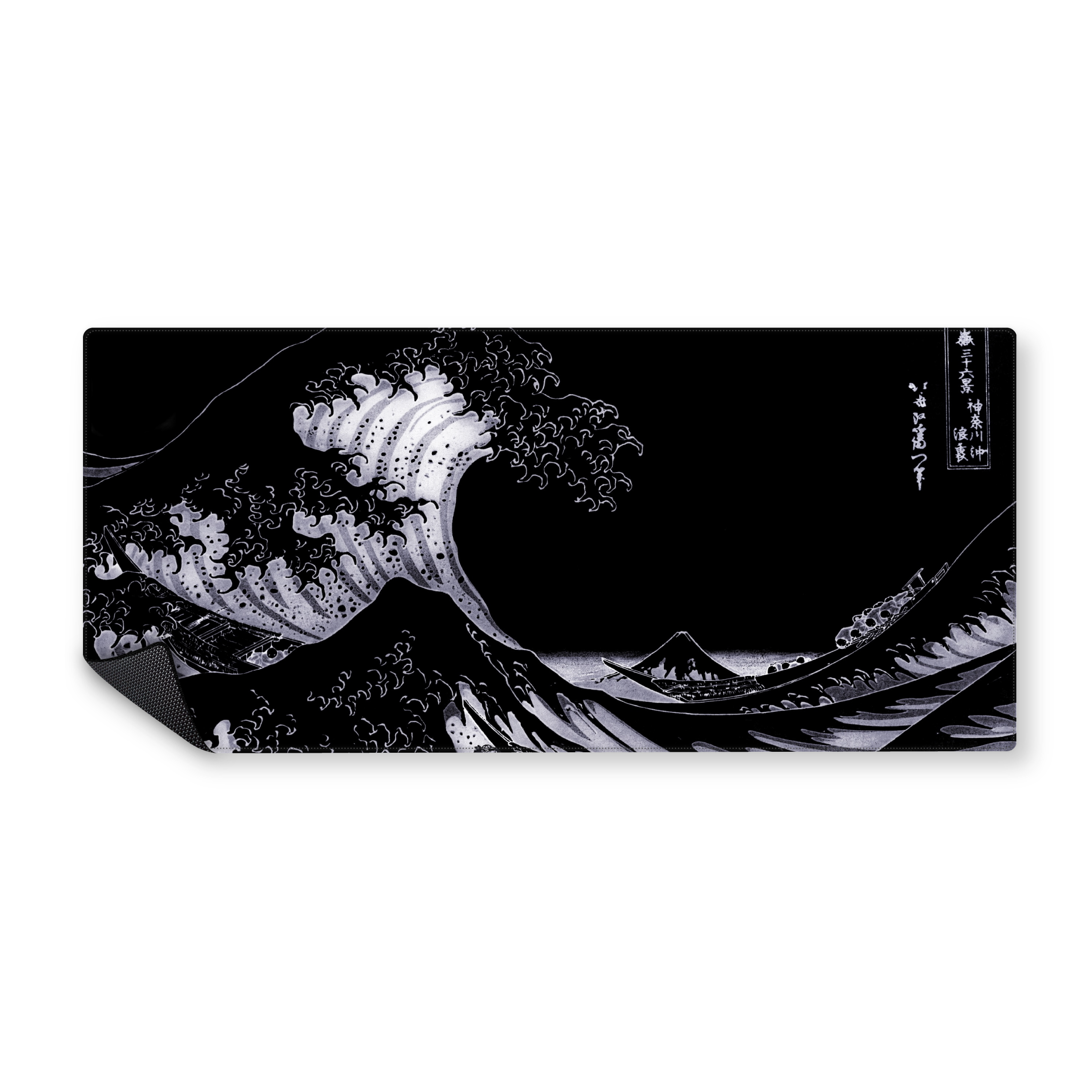 Mousepad Kanagawa Black and White 80x40 Classic | PERSONALIZADO
