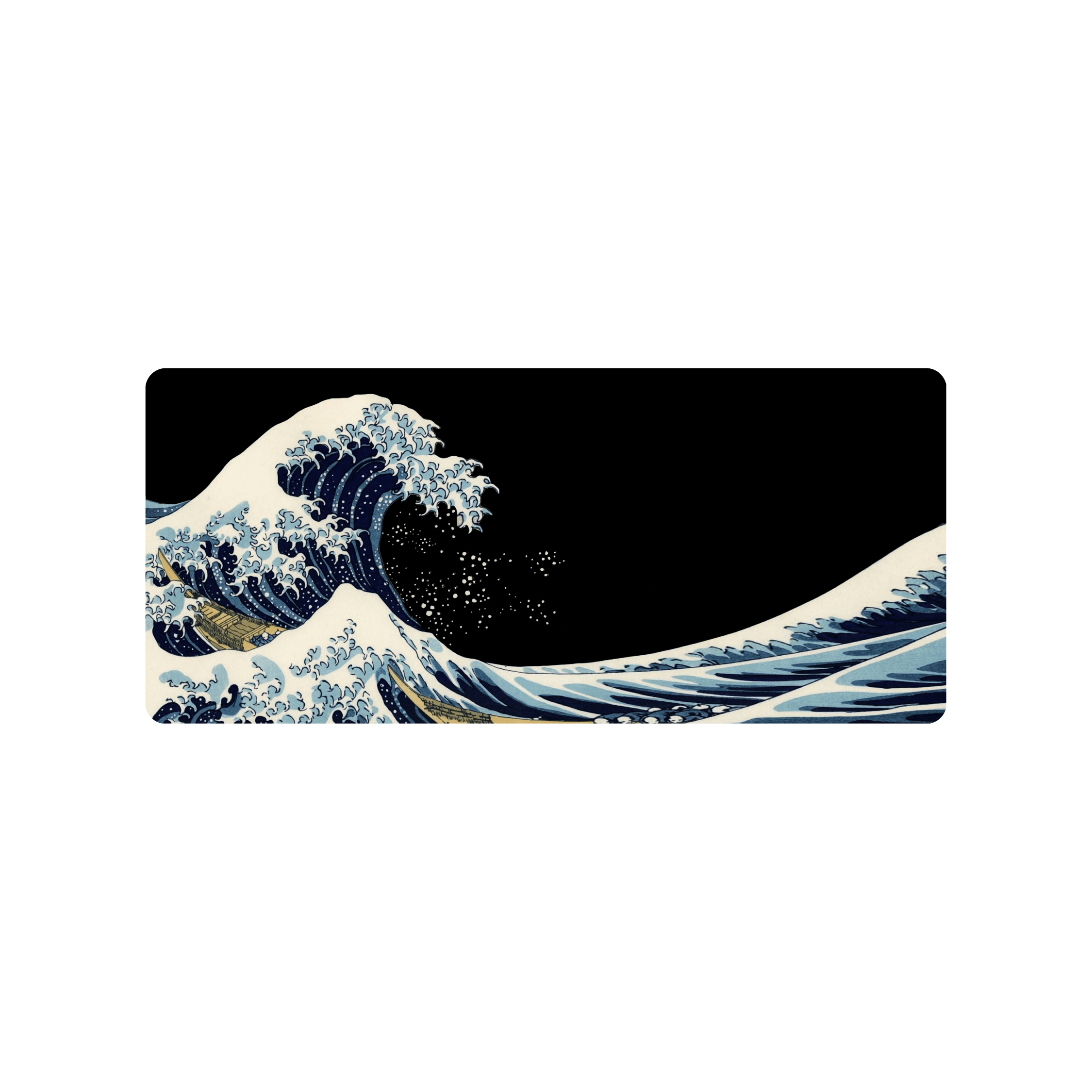 Mousepad Kanagawa great wave black 80x35 Classic | PERSONALIZADO