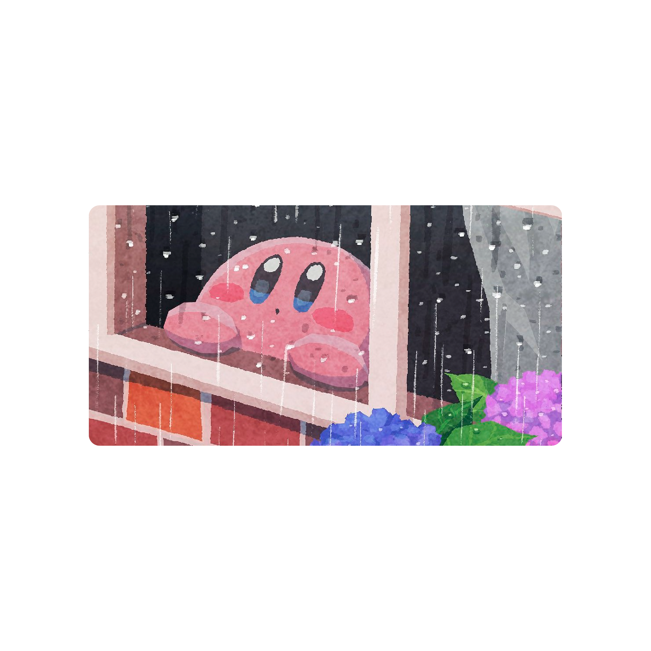 Mousepad Kirby mirando la lluvia 50x25 PRO | PERSONALIZADO