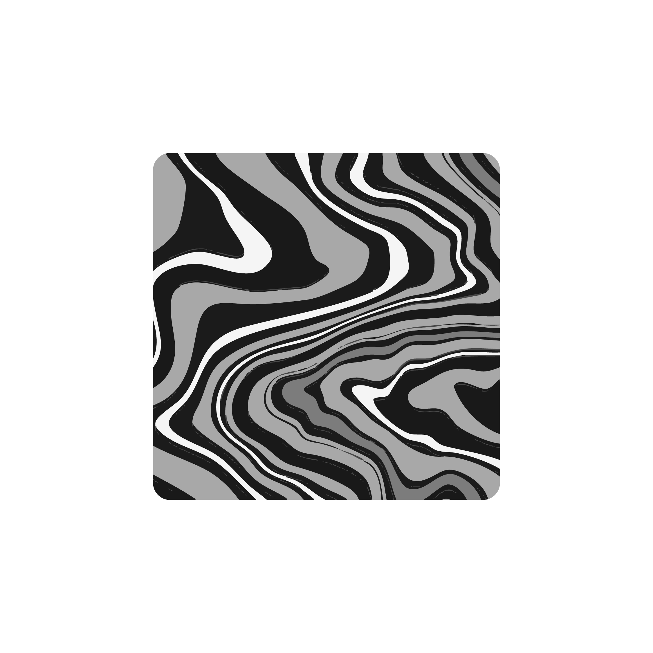 Mousepad Liquid Black and White 50x50 PRO | PERSONALIZADO
