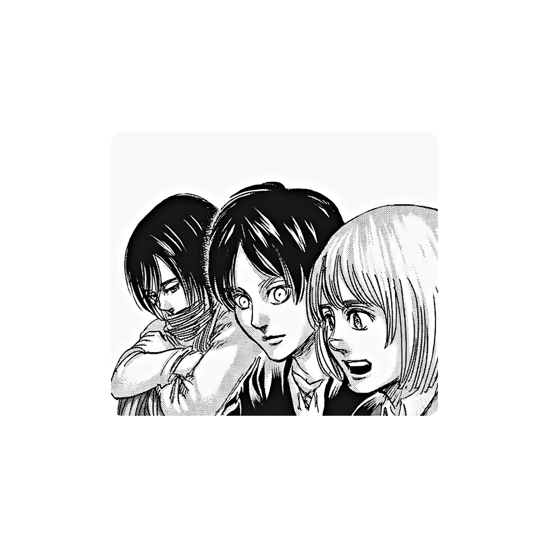 Mousepad Mikasa Eren y Armin 40x35 PRO | PERSONALIZADO