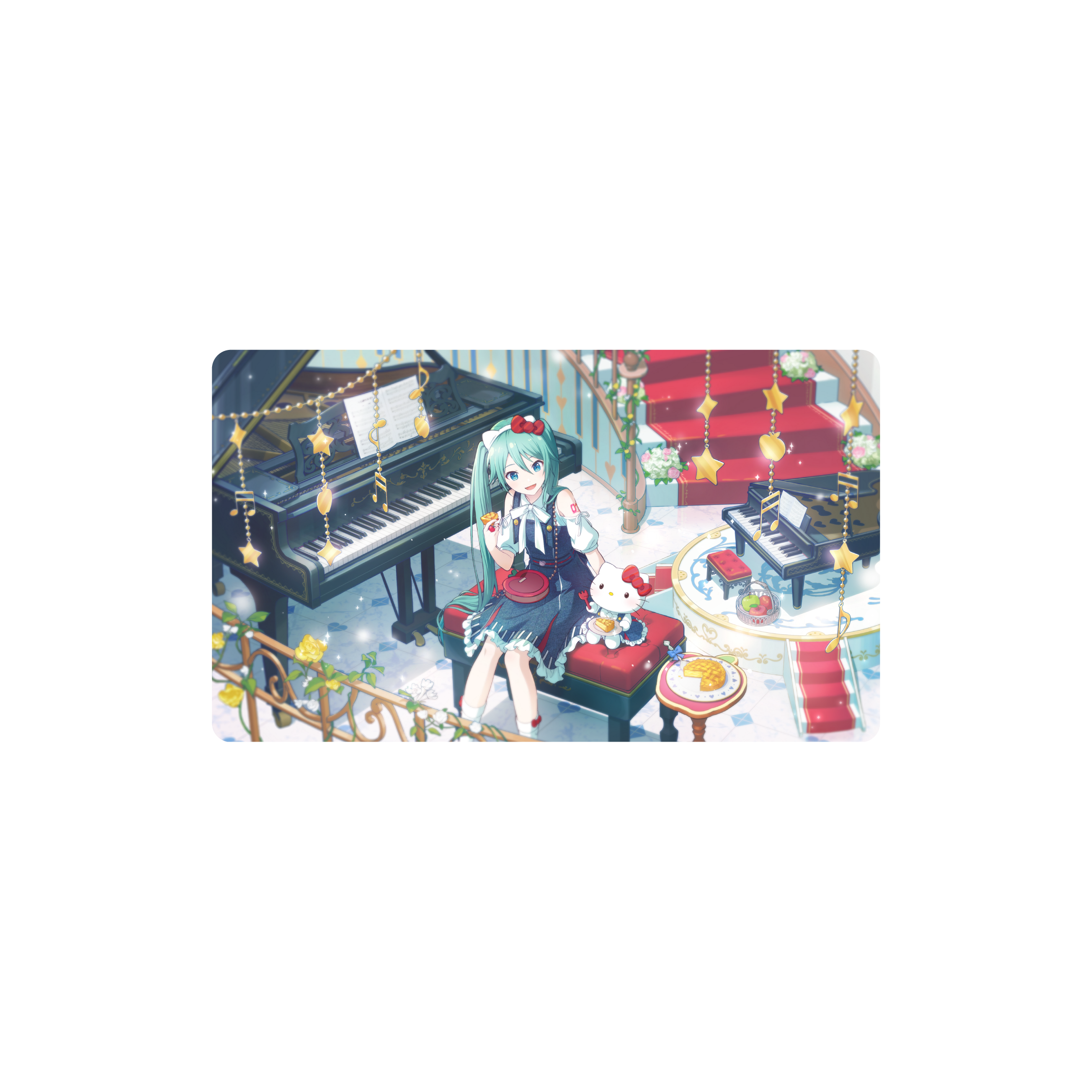 Mousepad Miku y Kitty 60x35 PRO | PERSONALIZADO
