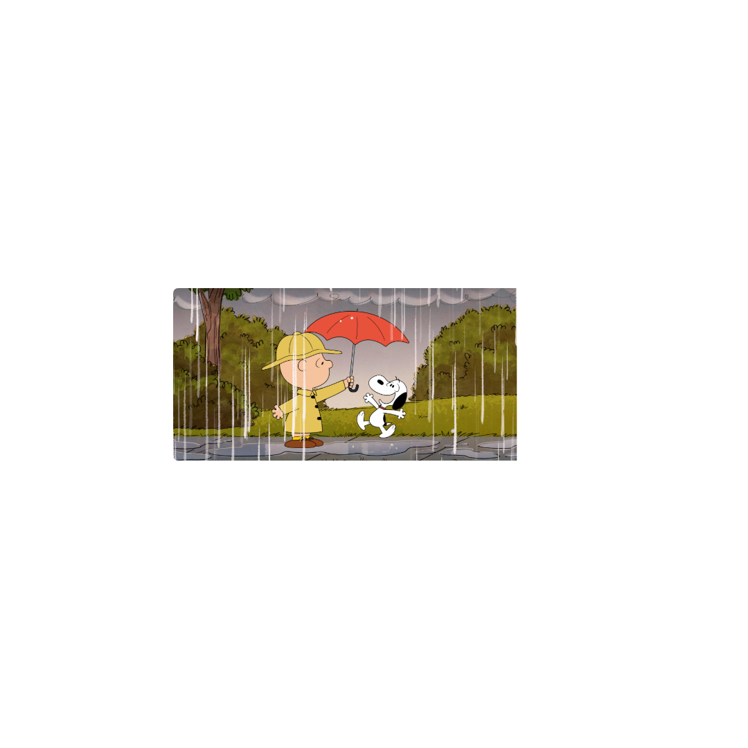snoopy lluvia