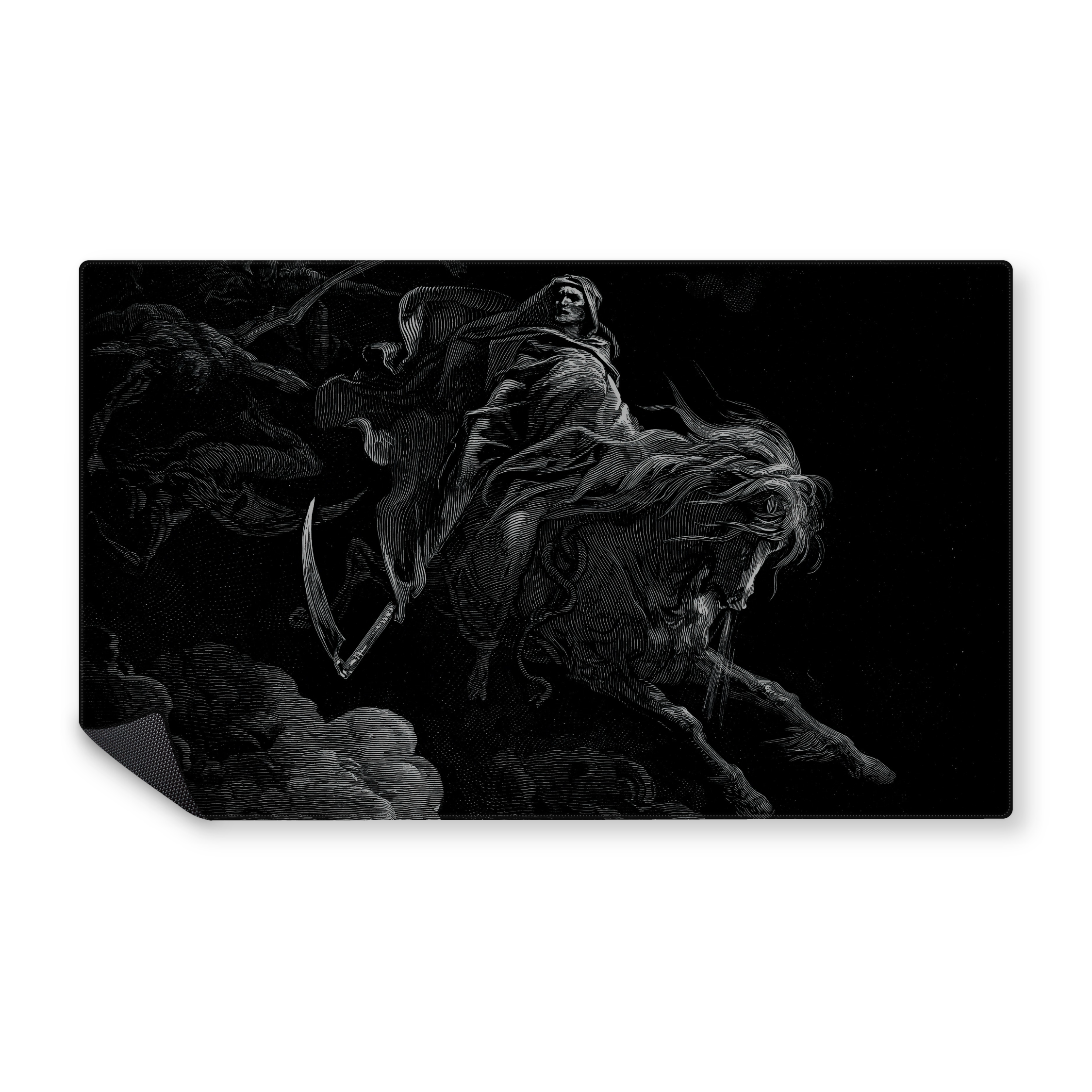 Mousepad Muerte montada en un caballo pálido 100x60 Classic | PERSONALIZADO
