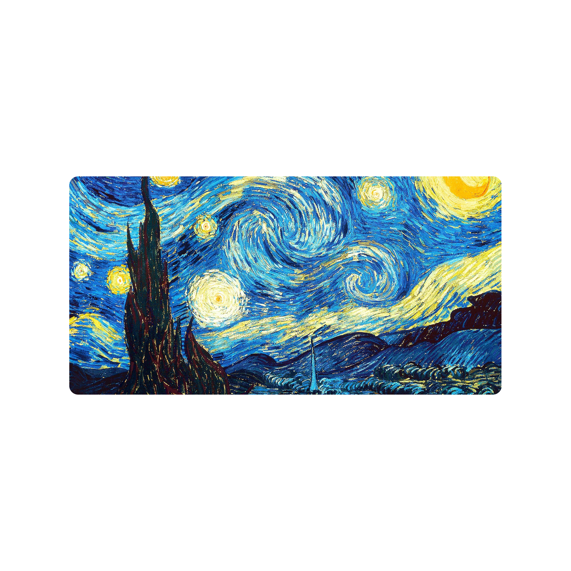 Mousepad Noche Estrellada Van Gogh 90x45 Classic | PERSONALIZADO