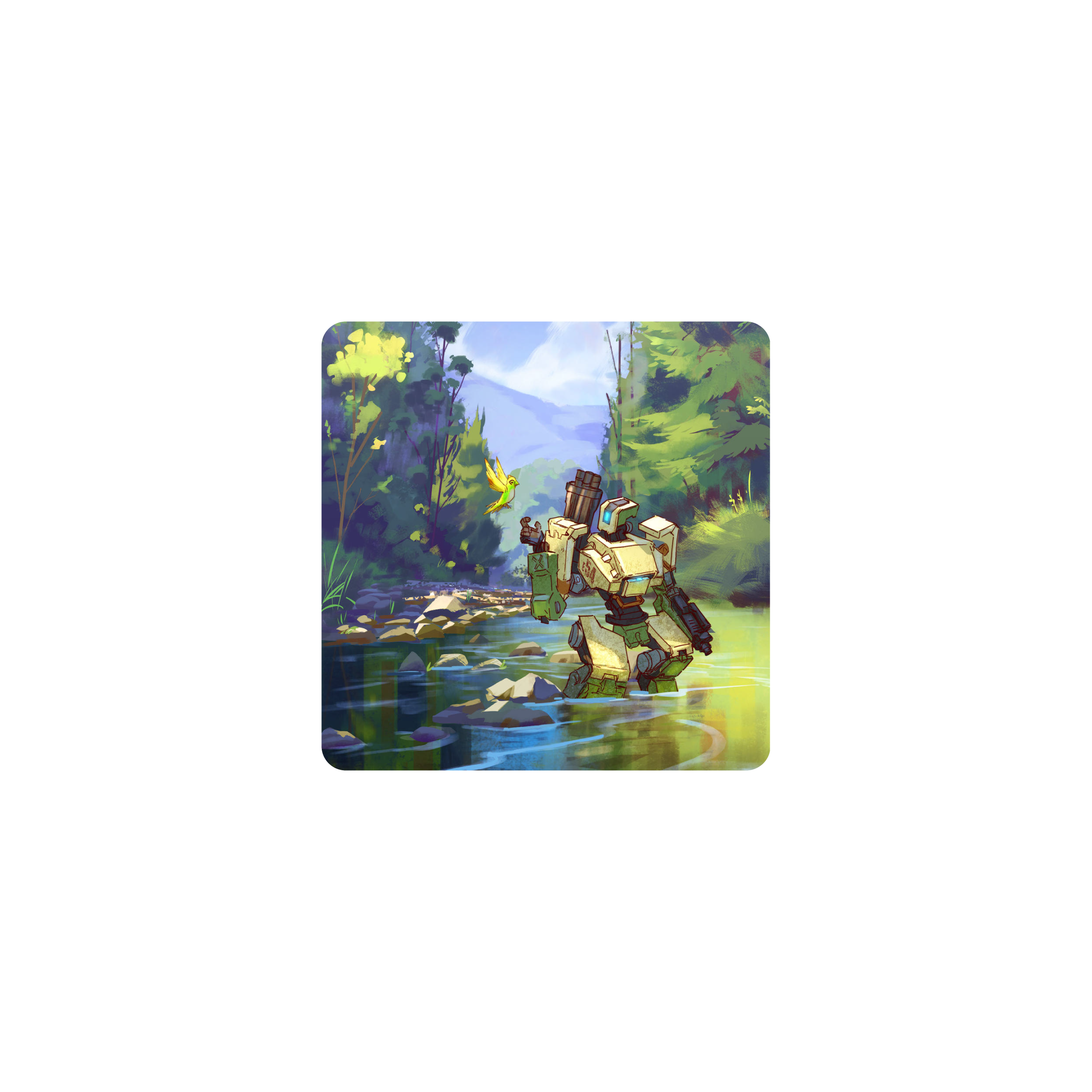 Mousepad Overwatch overgrown Bastion 25x25 Classic | PERSONALIZADO