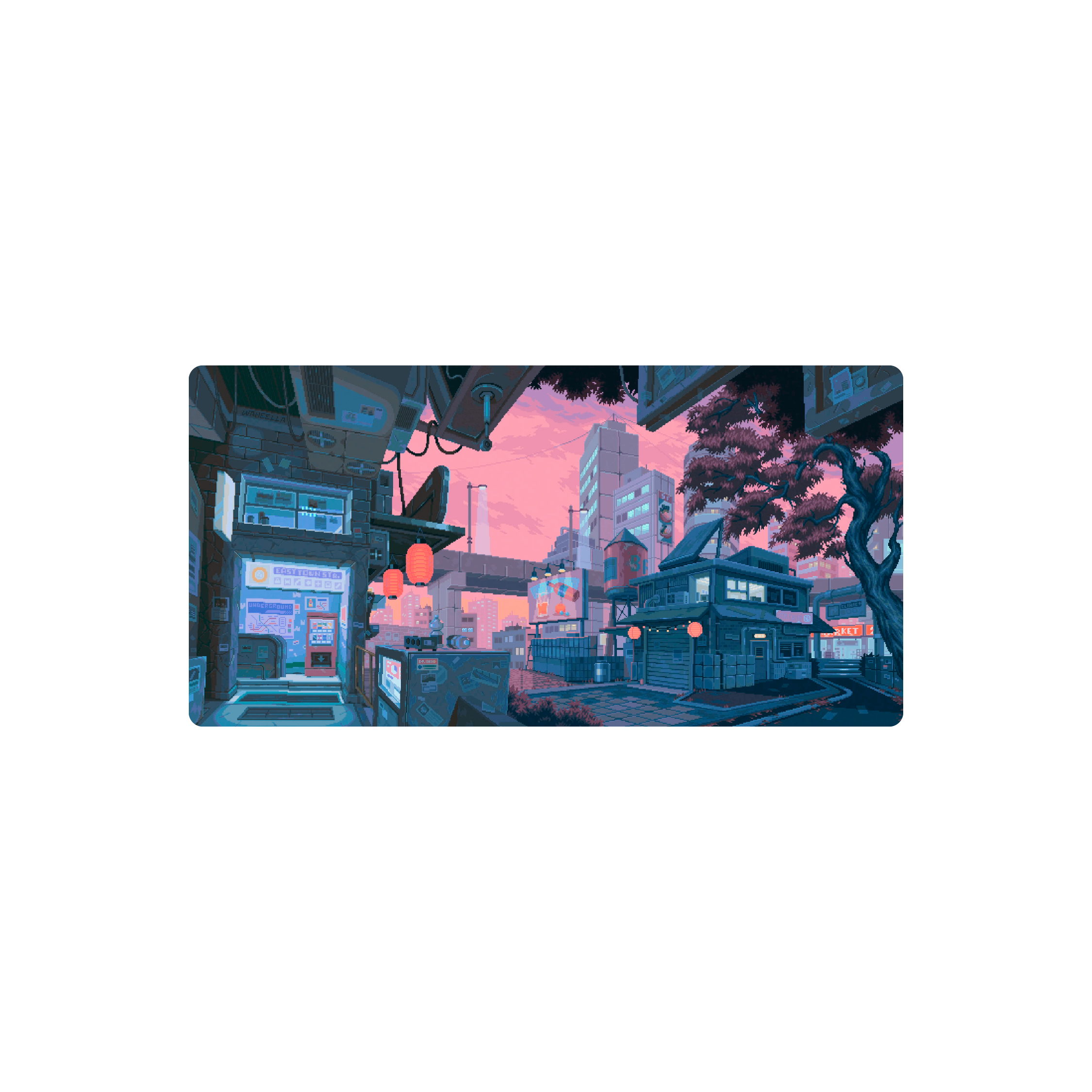 Mousepad Pixel Art East Town 70x35 PRO | PERSONALIZADO