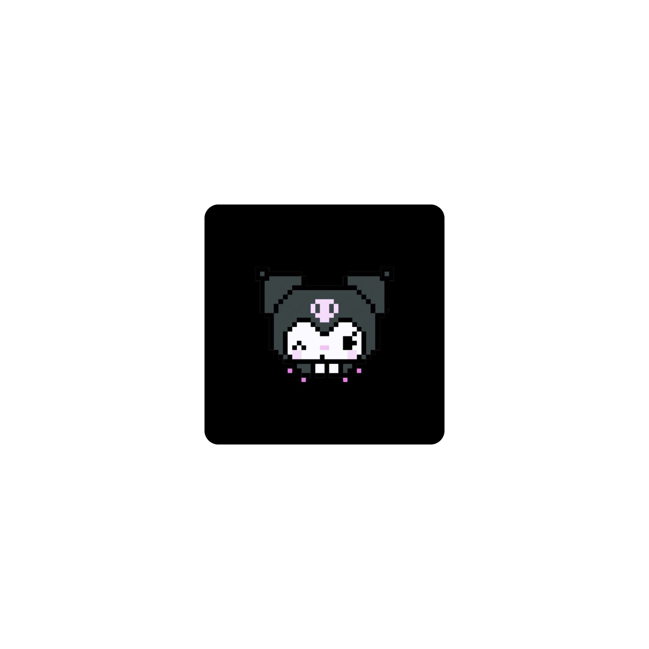Mousepad Pixelart Kuromi 25x25 Classic | PERSONALIZADO